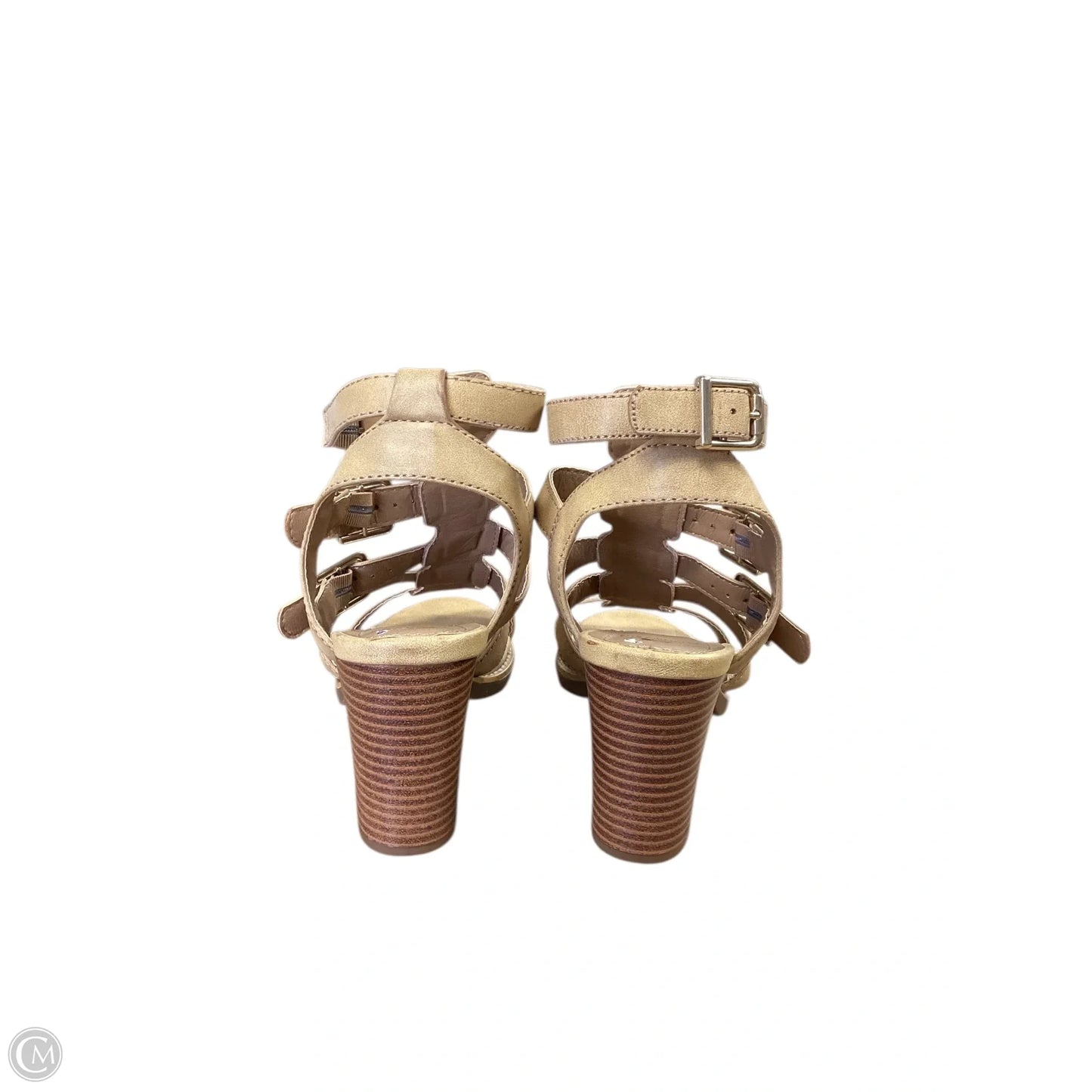 Sandals Heels Kitten By White Mountain In Tan, Size: 8.5