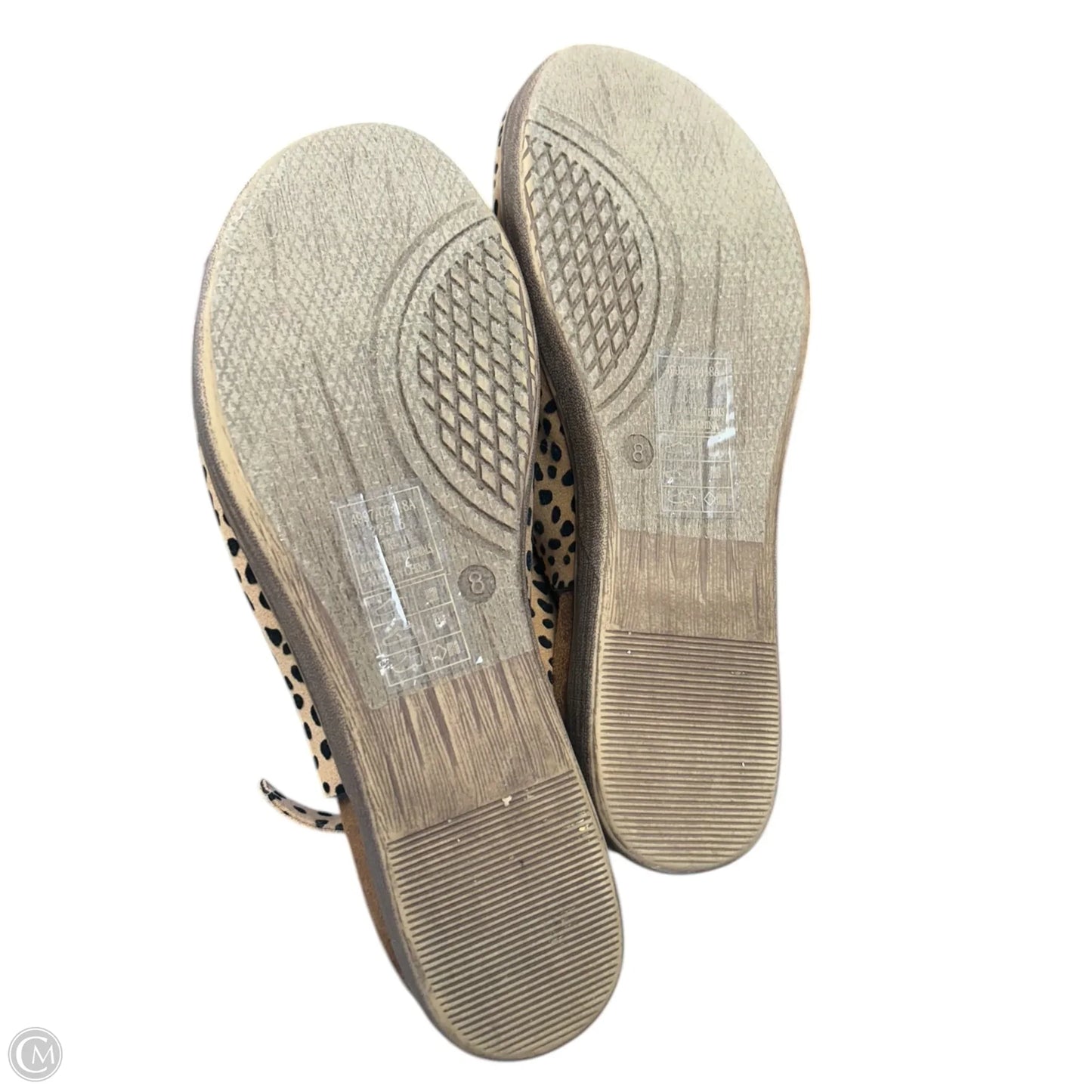 Sandals Flats By Pierre Dumas In Animal Print, Size: 8