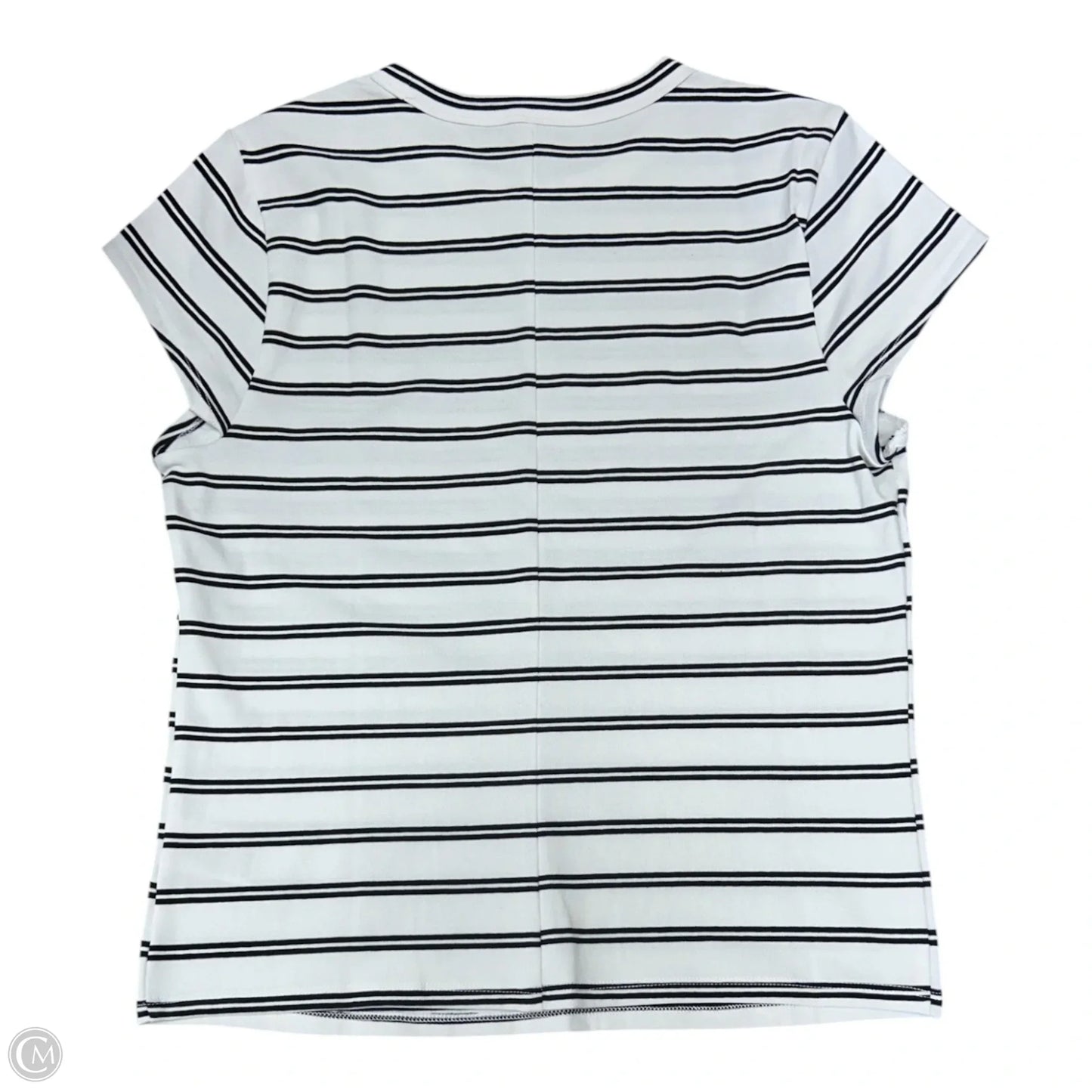 Top Short Sleeve Basic By Free Assembly In Striped Pattern, Size: M