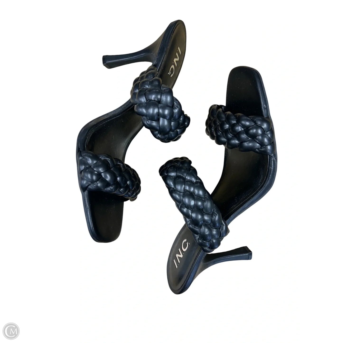 Sandals Heels Kitten By Inc In Black, Size: 9