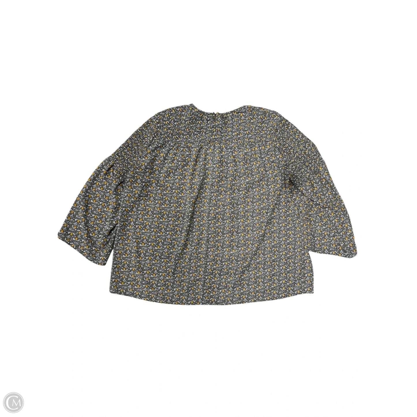 Top Long Sleeve By Michael By Michael Kors In Floral Print, Size: L
