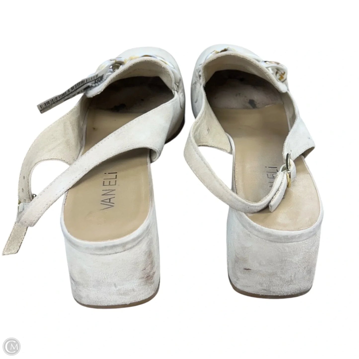Shoes Heels Block By Vaneli In Cream, Size: 7