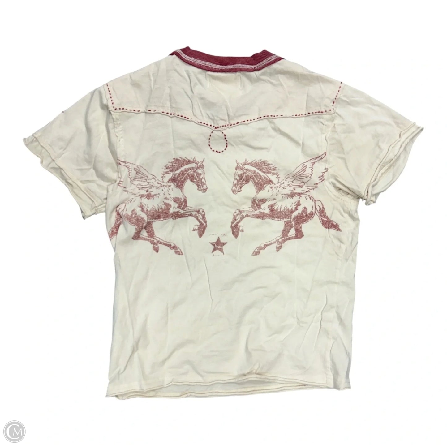 Top Short Sleeve By Free People In Cream, Size: Xs