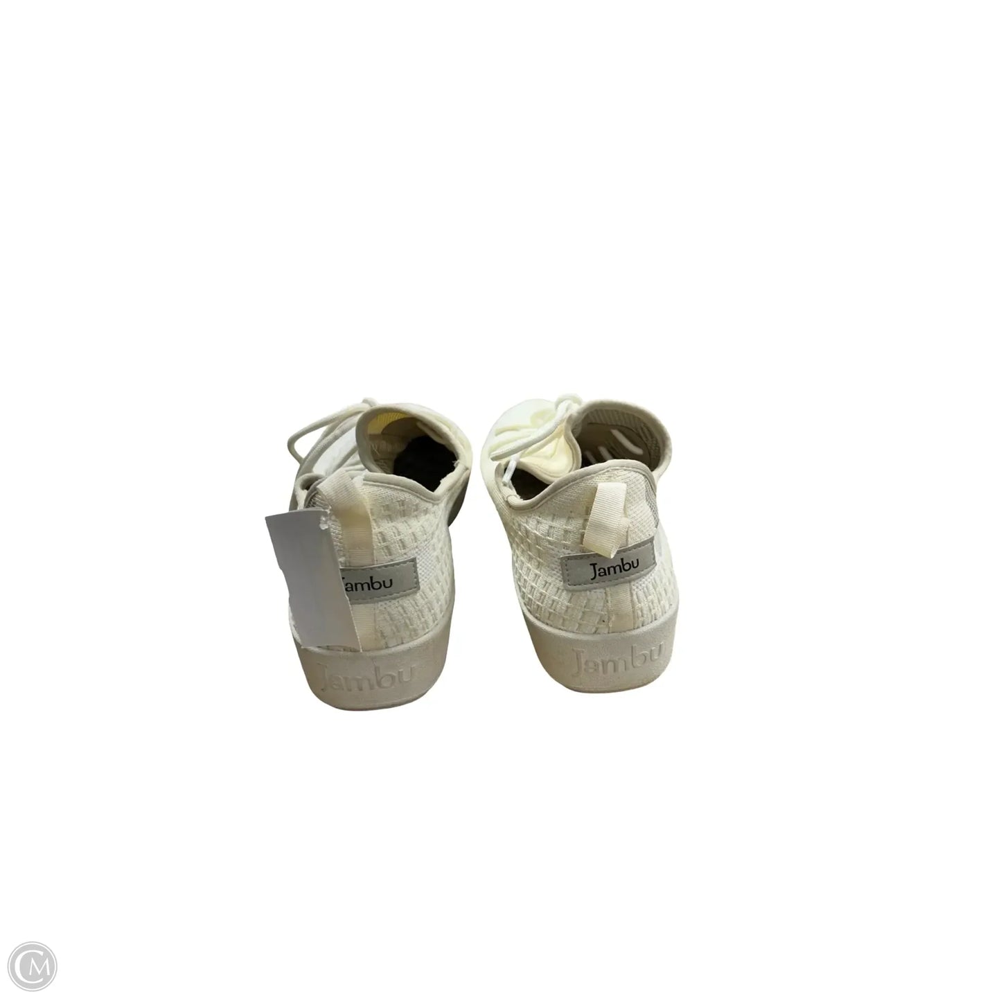 Shoes Sneakers By Jambu In White & Yellow, Size: 9.5