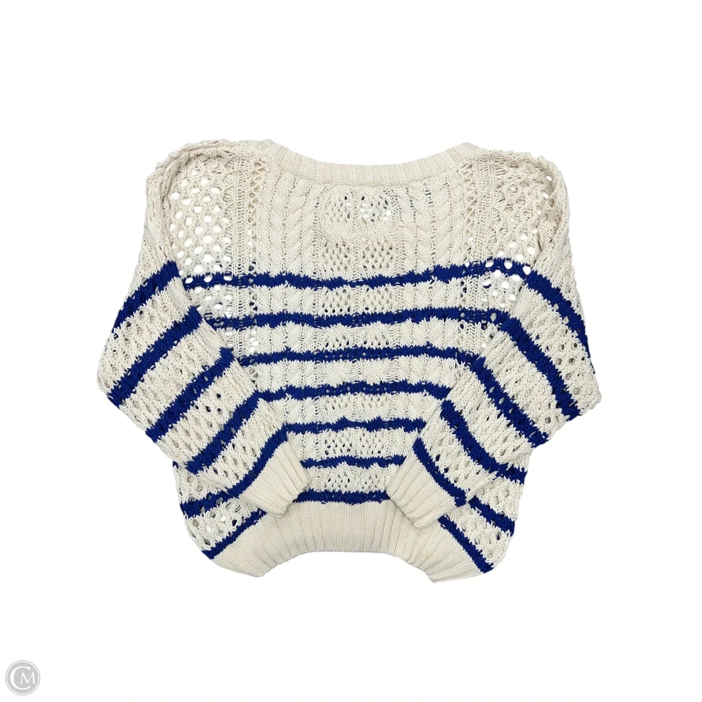 Sweater By John + Jenn In Blue & Cream, Size: L