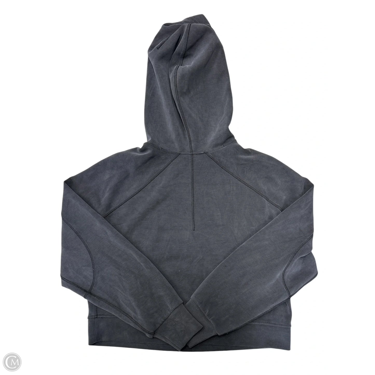 Athletic Sweatshirt Hoodie By Lululemon In Grey, Size: 4