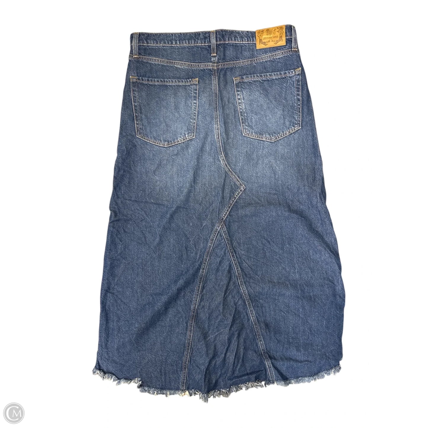 Skirt Designer By Johnny Was In Blue Denim, Size: 12