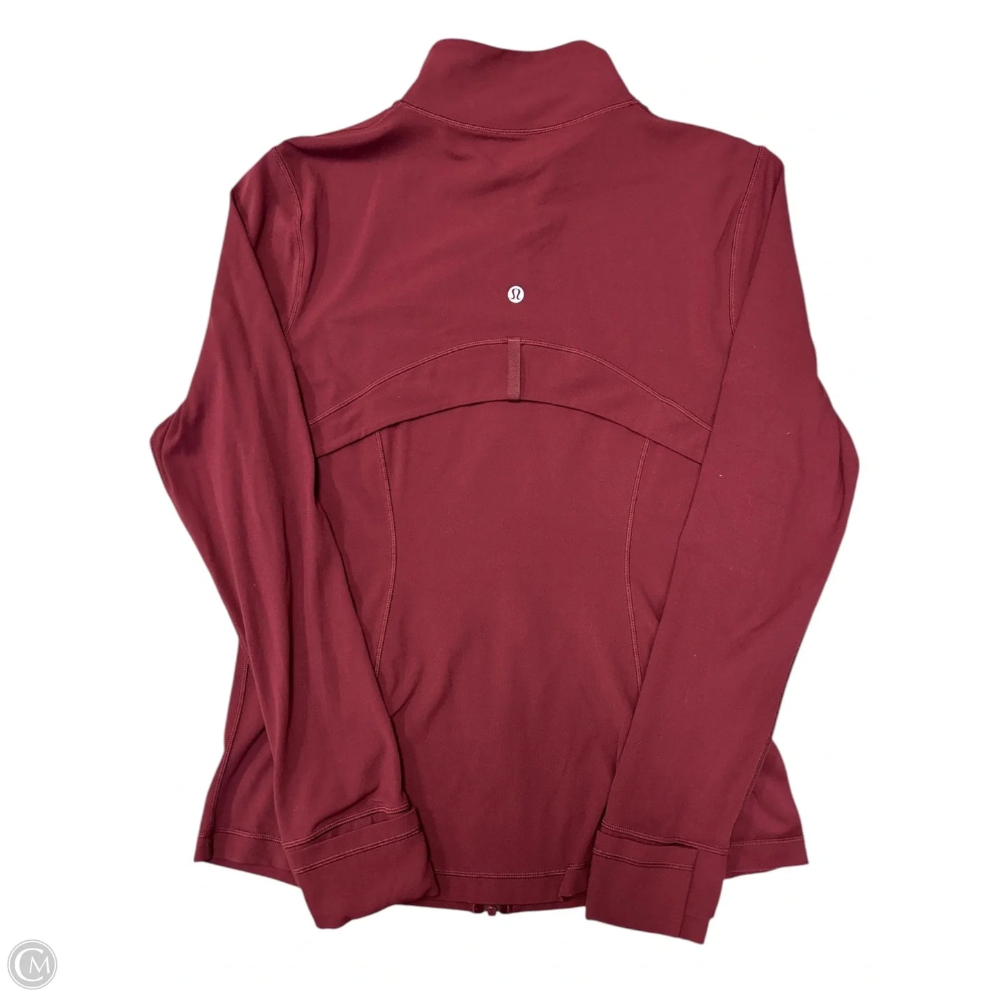 Athletic Top Long Sleeve Collar By Lululemon In Red, Size: 14
