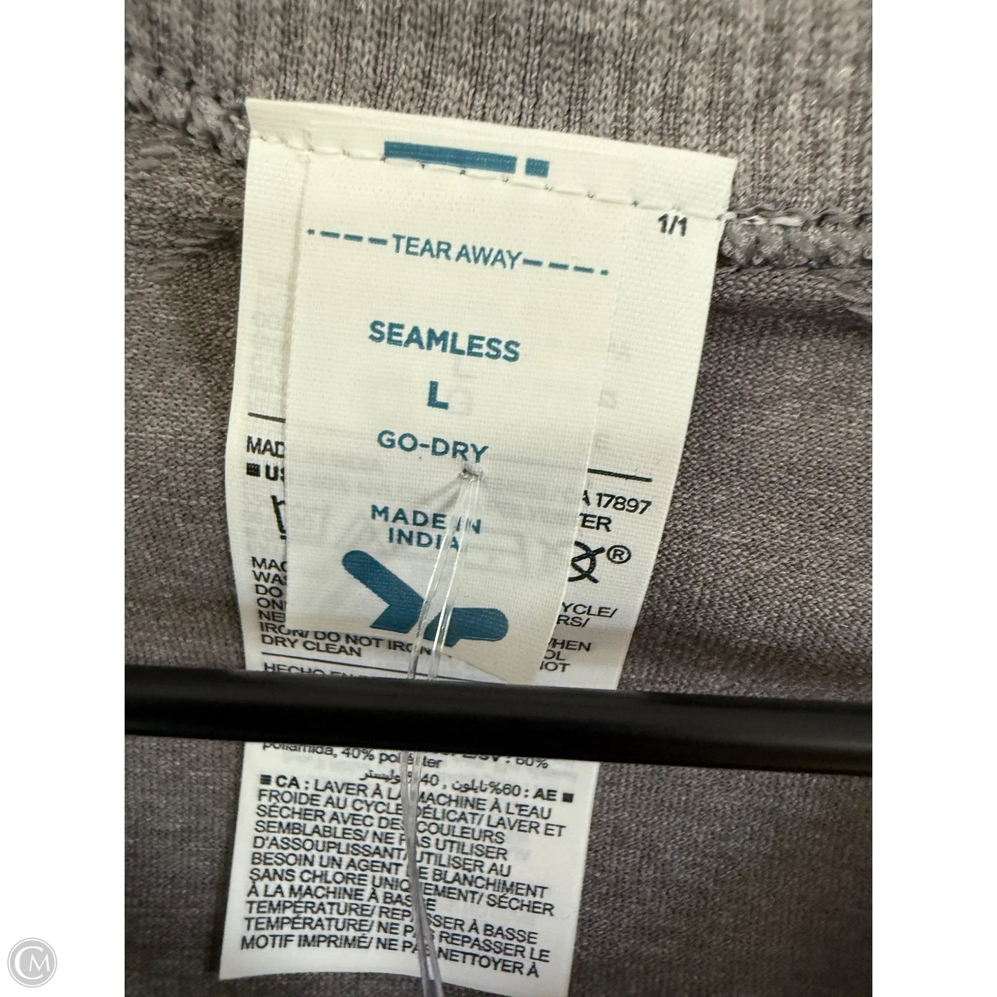 Athletic Top Short Sleeve By Old Navy In Grey, Size: L