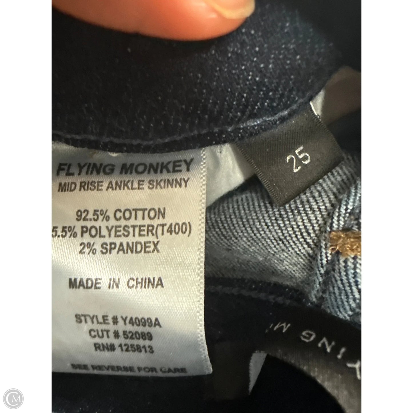 Jeans Skinny By Flying Monkey In Blue Denim, Size: 2