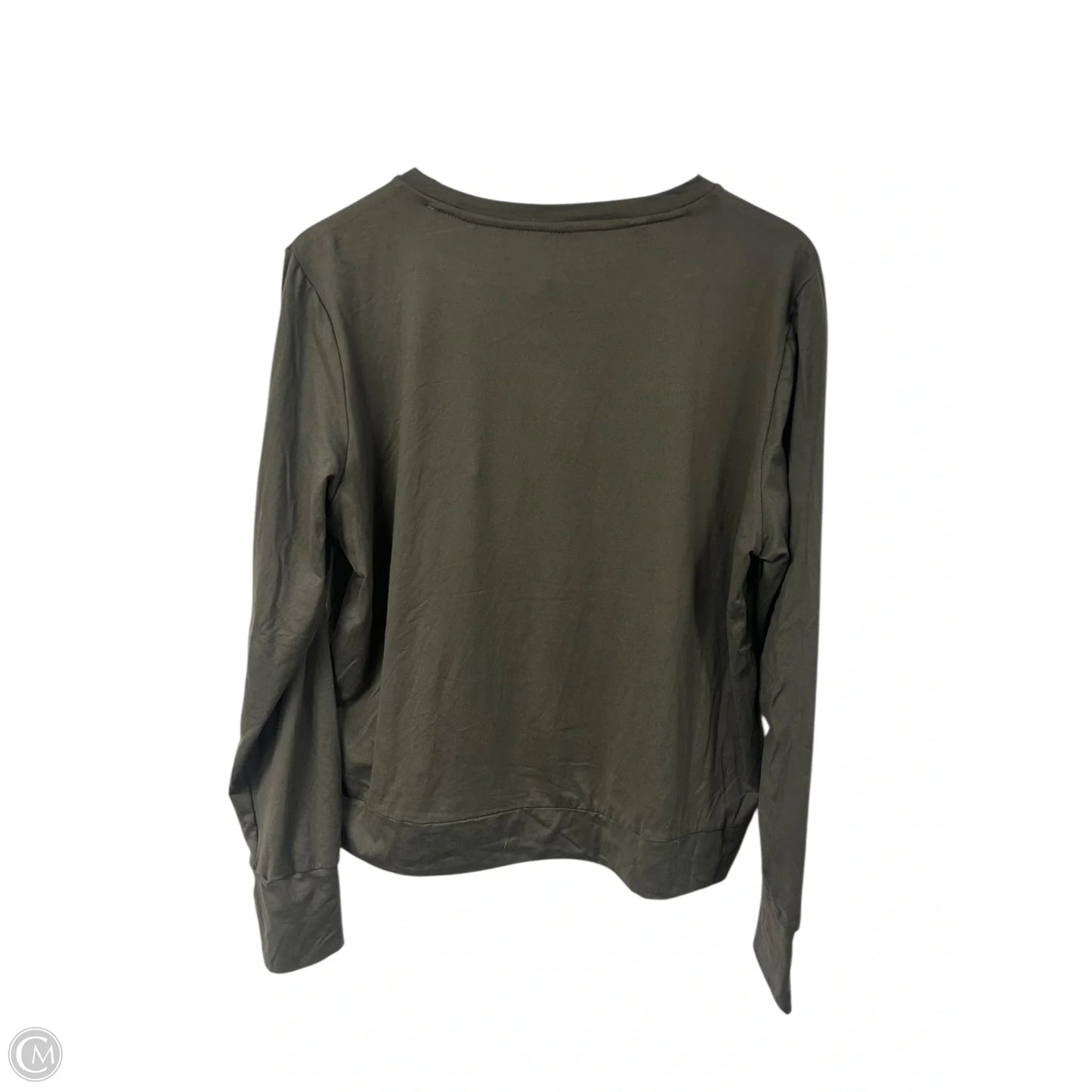 Athletic Top Long Sleeve Crewneck By Lukka In Green, Size: L