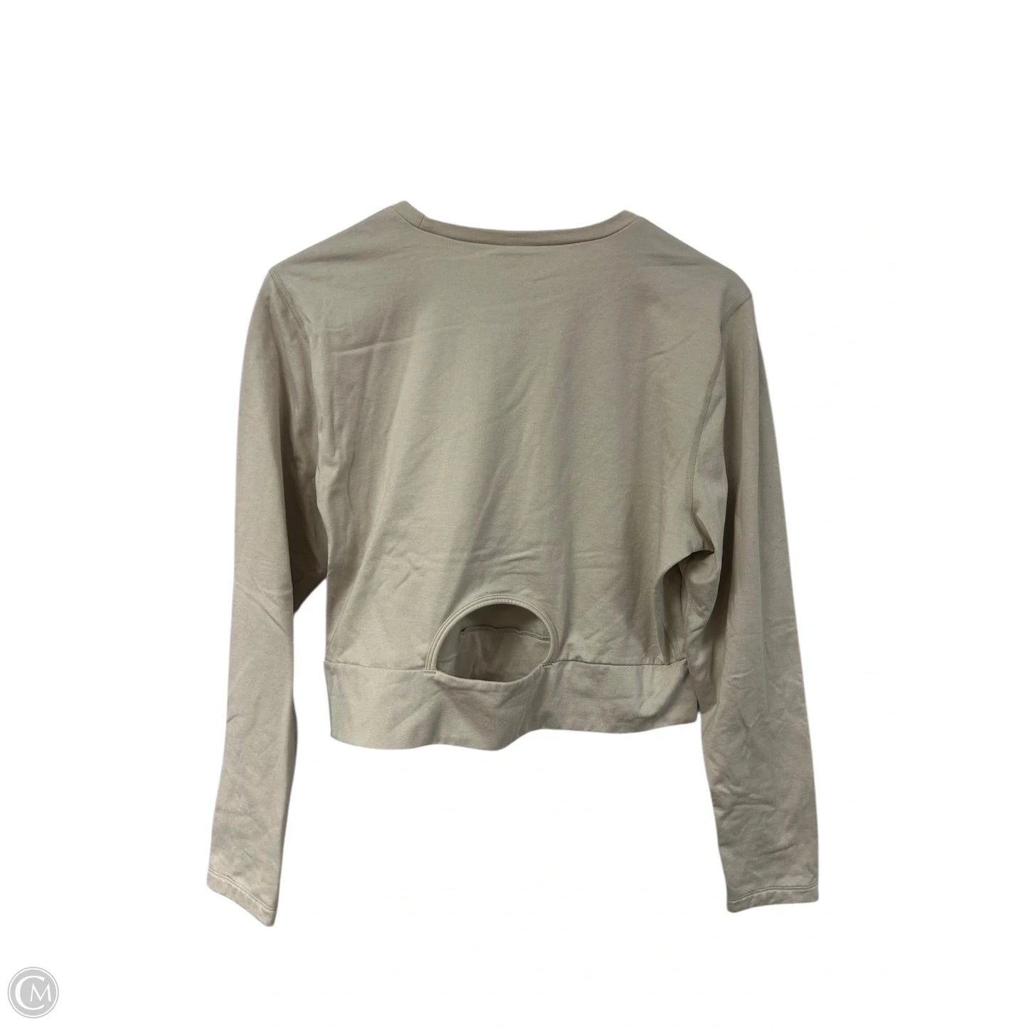 Athletic Top Long Sleeve Crewneck By Old Navy In Cream, Size: L