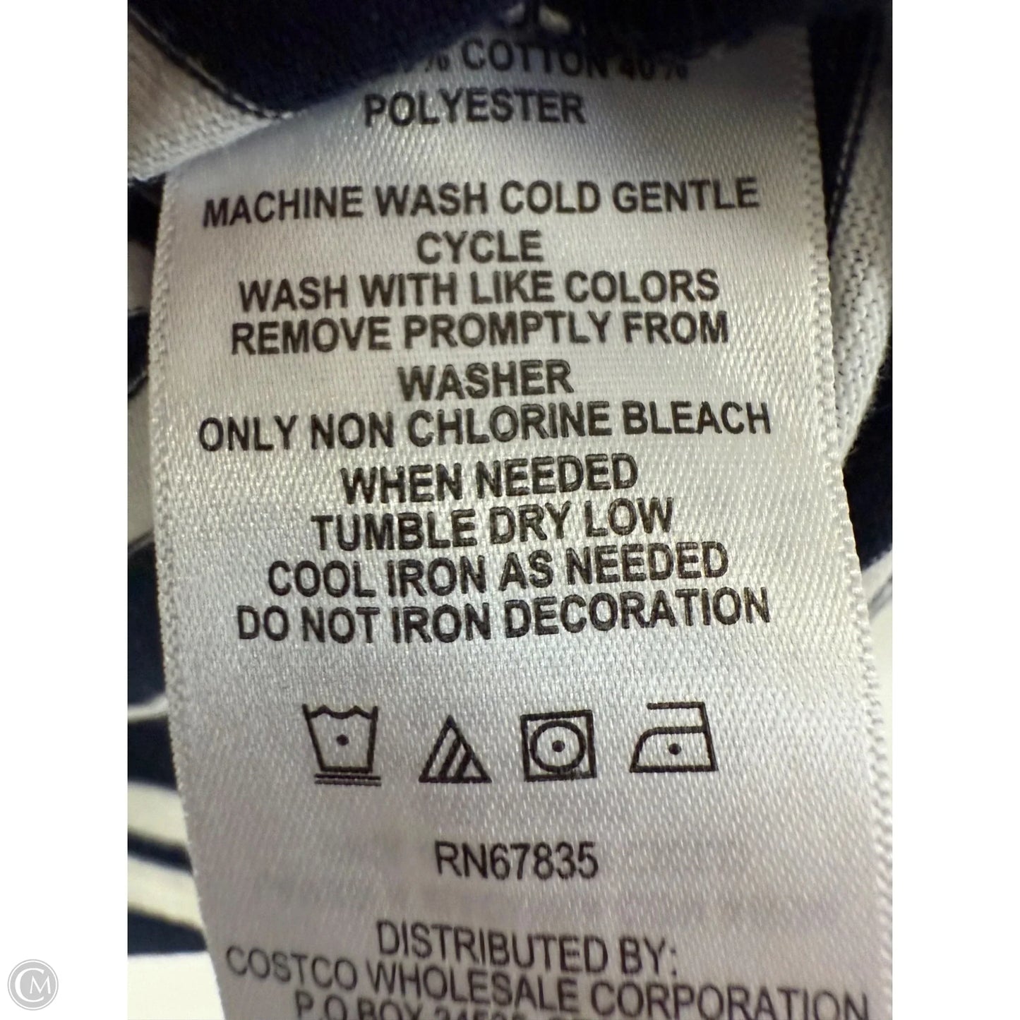 Top Short Sleeve Basic By Nautica In Blue & White, Size: S