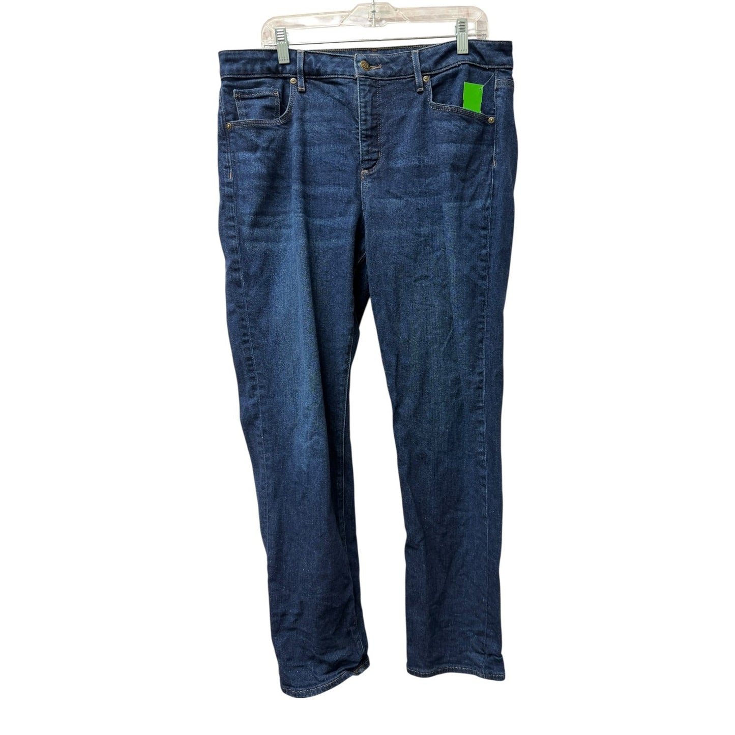 Jeans Straight By Loft In Blue Denim, Size:14