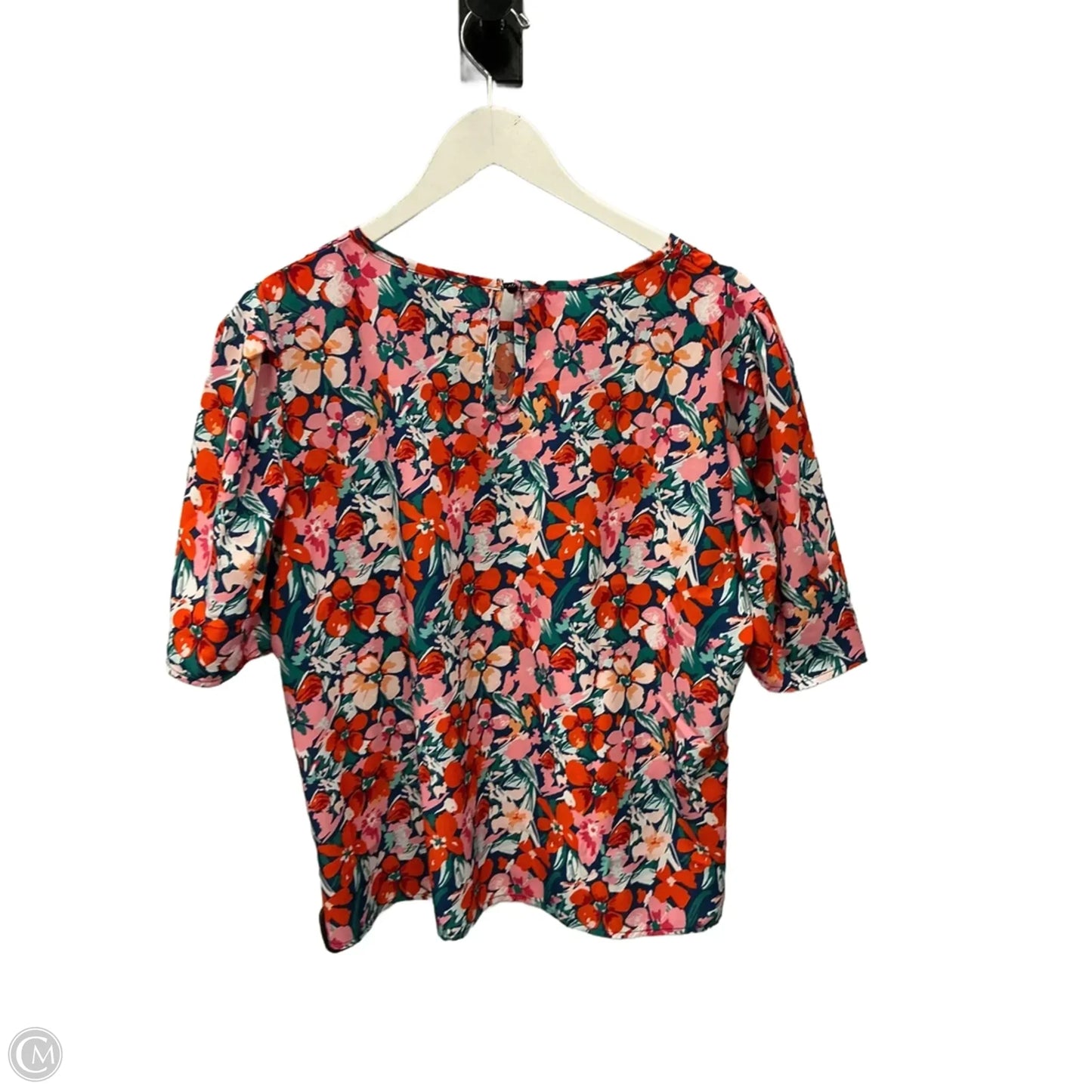 Top Short Sleeve By Clothes Mentor In Floral Print, Size: Xxl