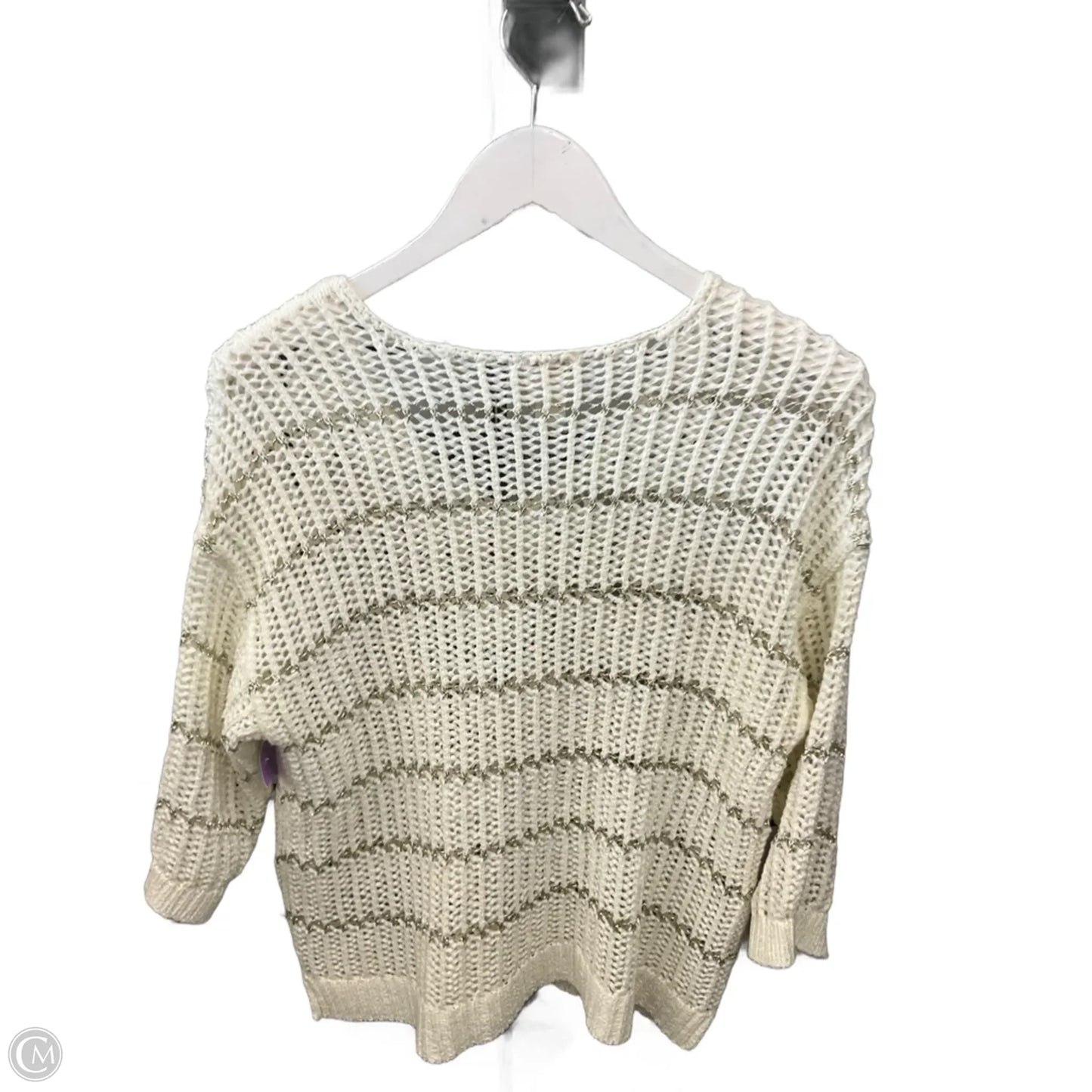 Sweater By Chicos In White, Size: M