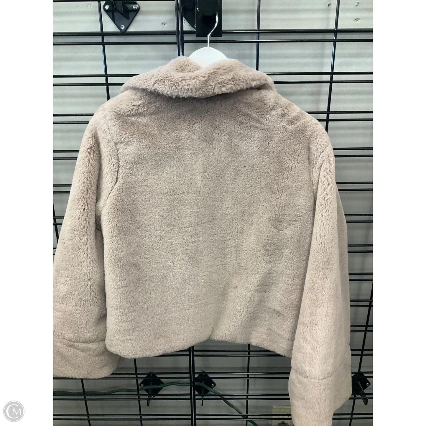 Coat Faux Fur & Sherpa By Forever 21 In Beige, Size: L