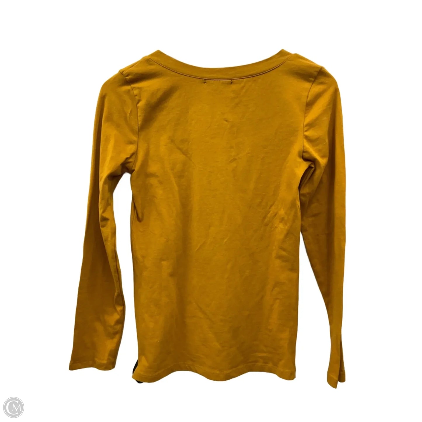Top Long Sleeve Basic By Ambiance Apparel In Yellow, Size: M