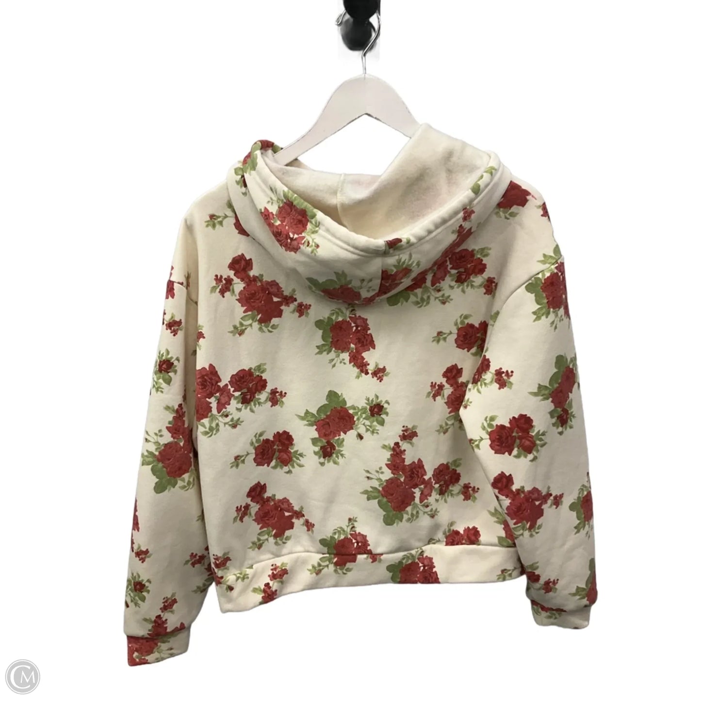 Sweatshirt Hoodie By Pink Rose In Cream, Size: M
