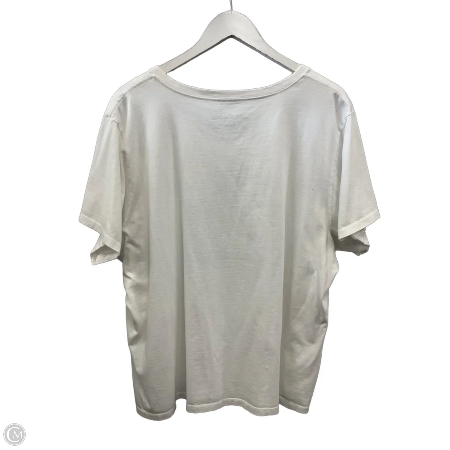 Top Short Sleeve By Life Is Good In White, Size: 3x
