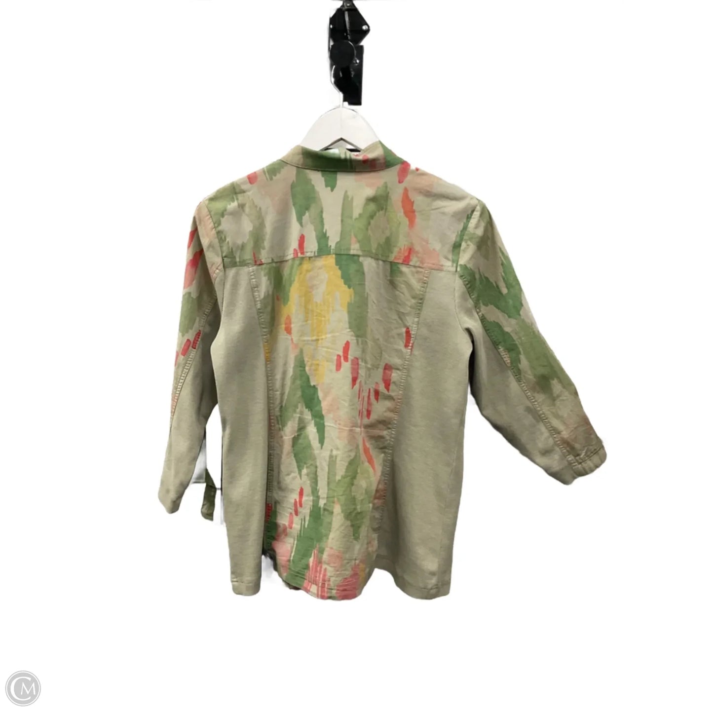 Jacket Utility By Chicos In Green, Size: M