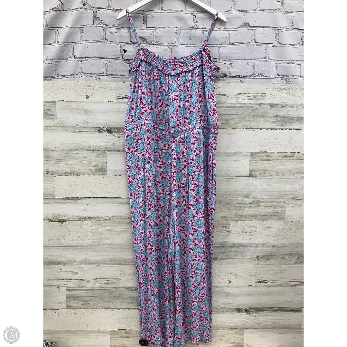 Jumpsuit By Loft In Blue & Pink, Size: Xxl