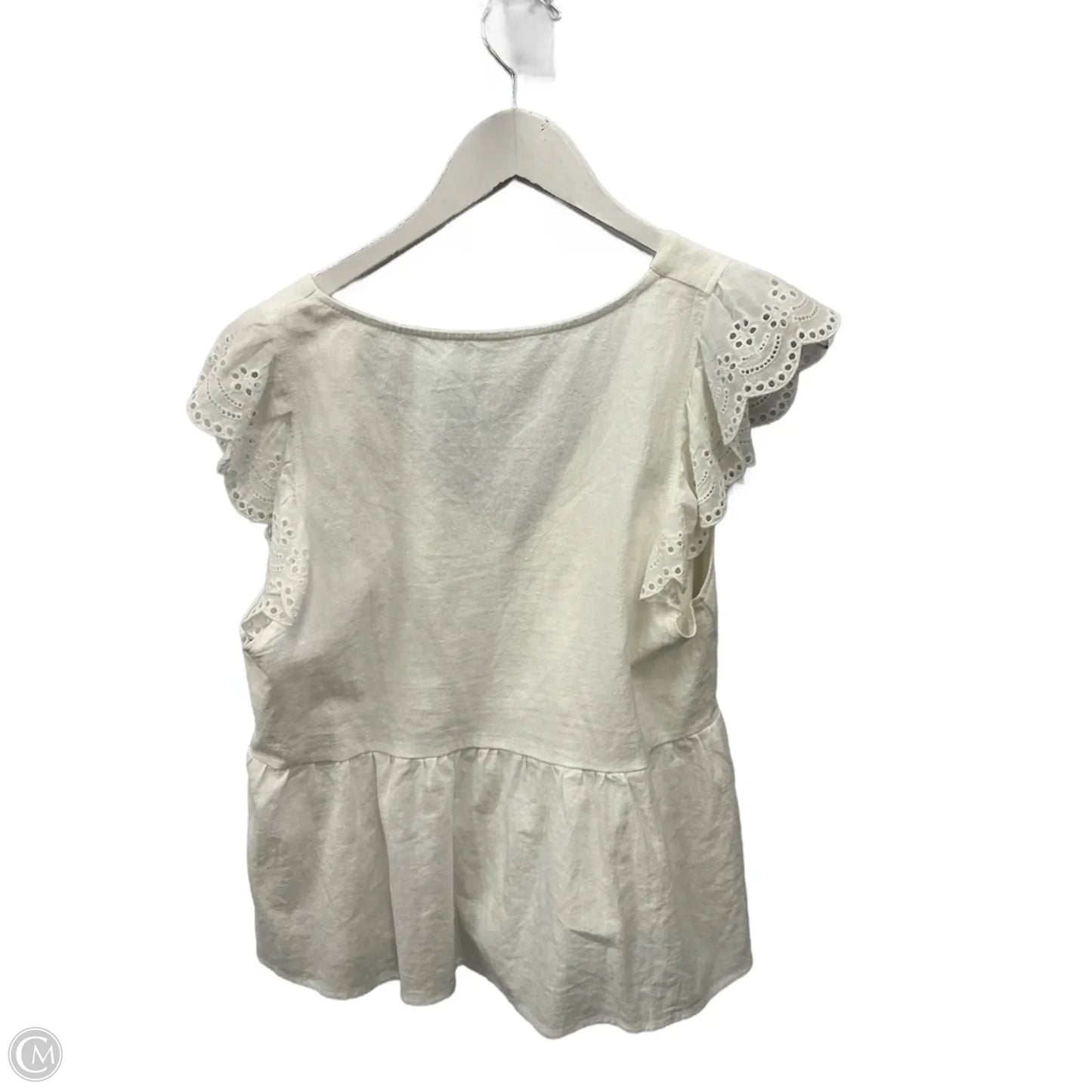 Top Short Sleeve By Cupshe In White, Size: M
