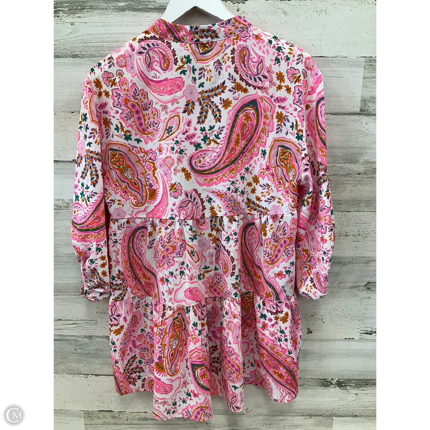 Tunic Long Sleeve By Umgee In Pink & White, Size: S