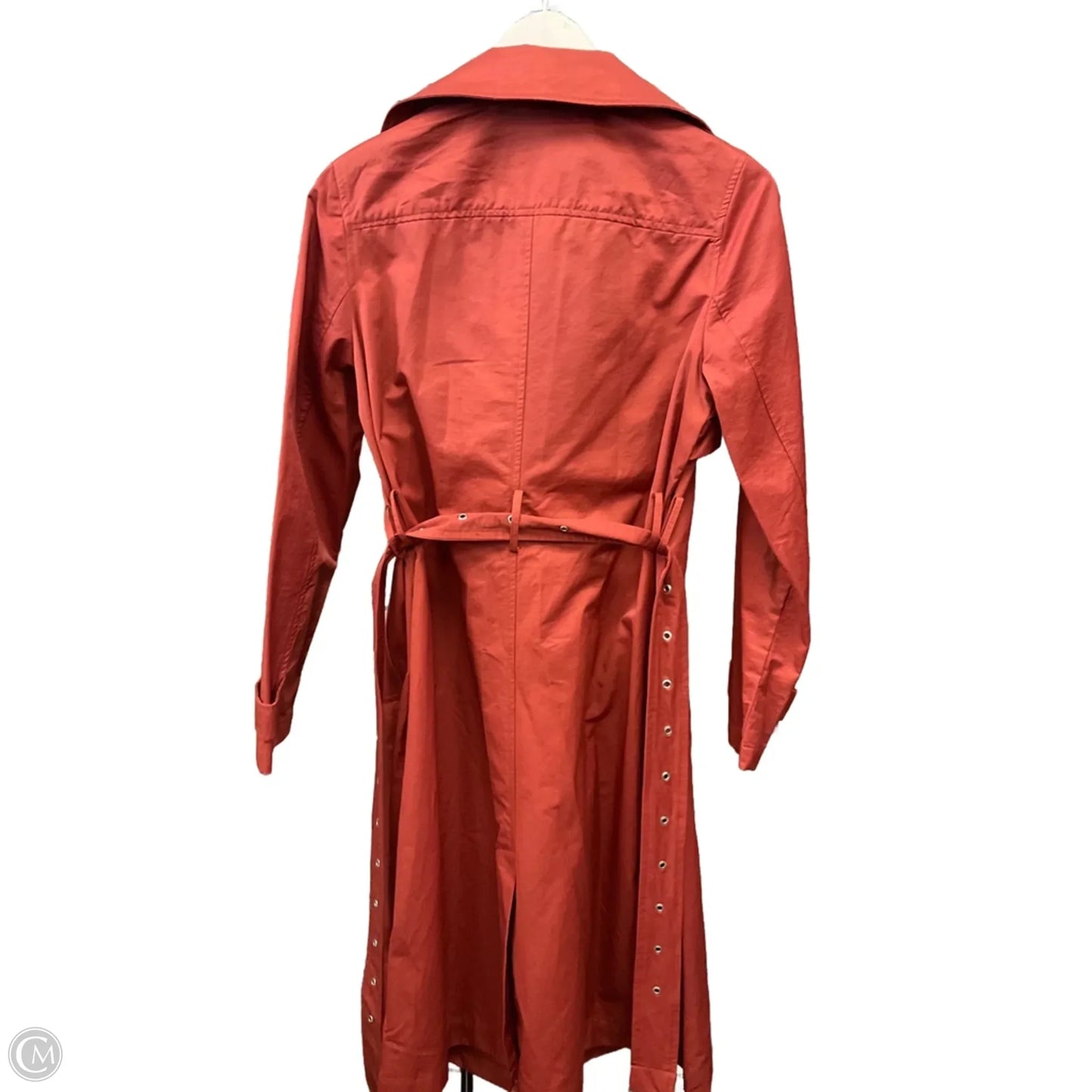 Coat Trench Coat By Halogen In Orange, Size: S