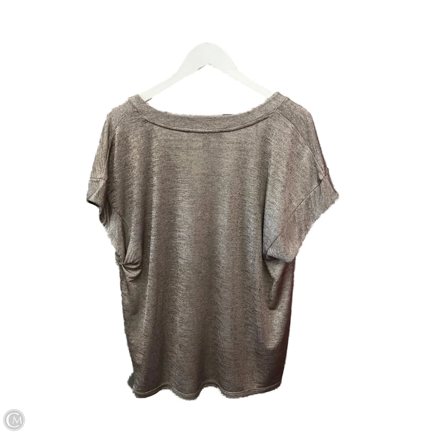 Top Short Sleeve By White House Black Market In Grey, Size: Xl