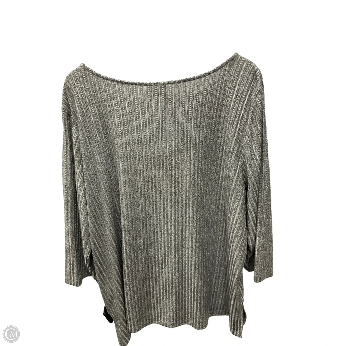 Top Long Sleeve By Ruby Rd In Silver, Size: 2x