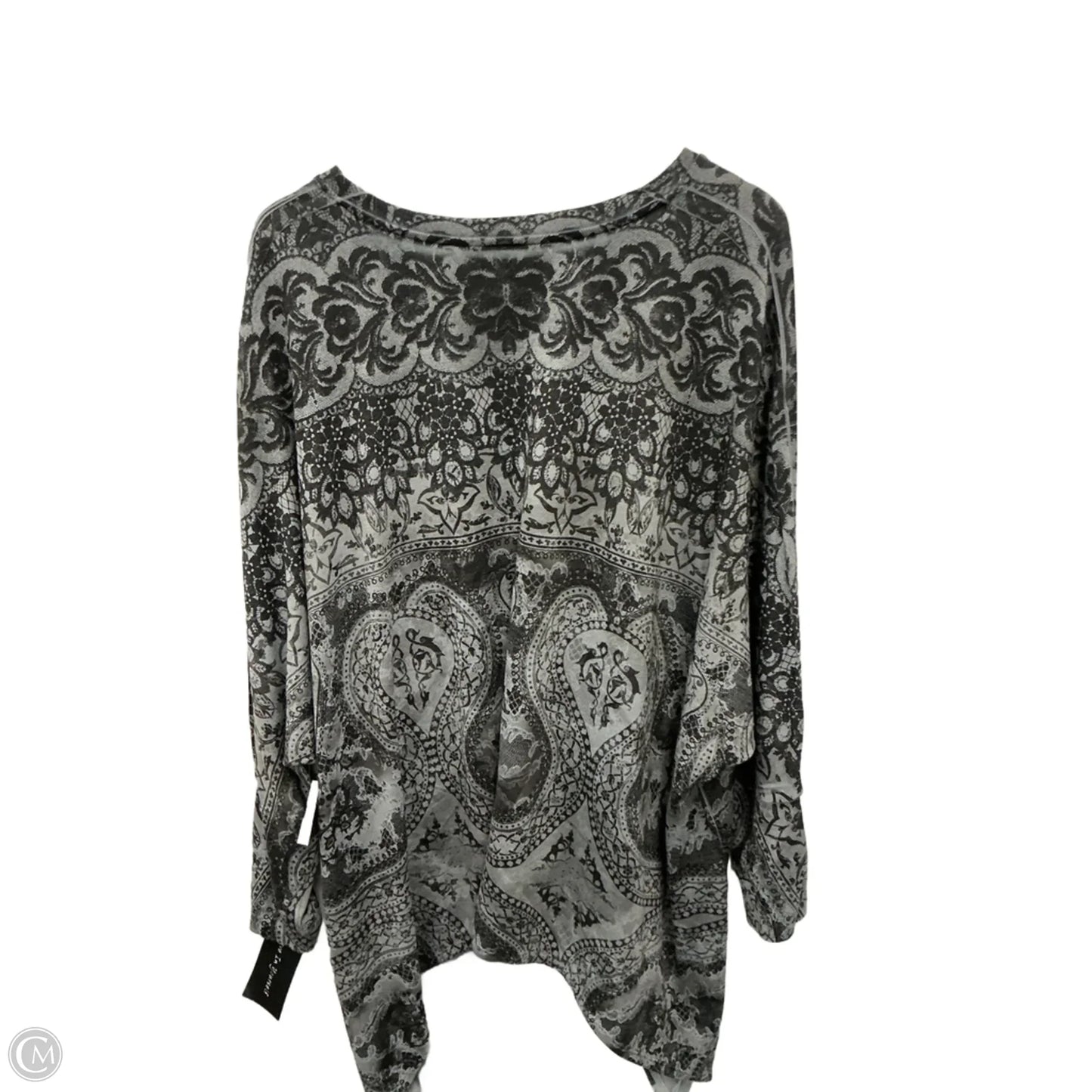 Top Long Sleeve By Bleu In Grey, Size: M