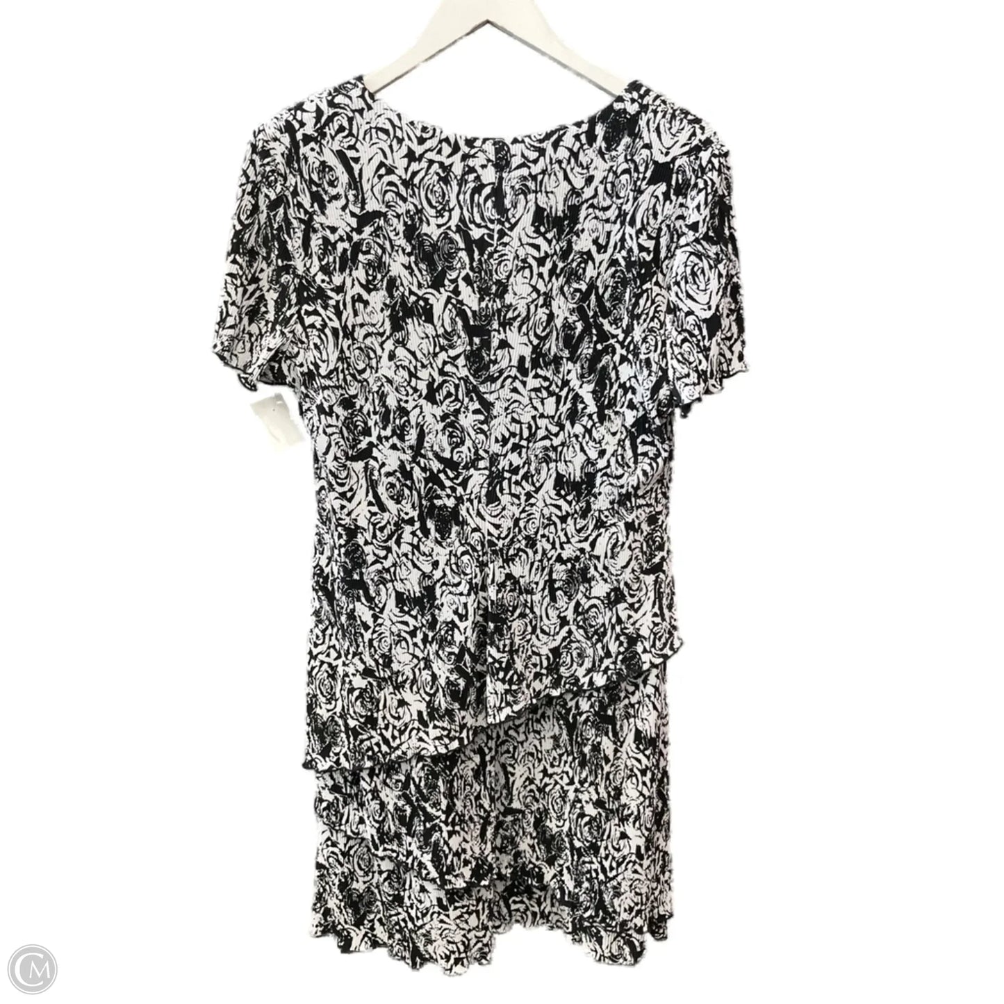 Dress Casual Midi By Connected Apparel In Black & White, Size: Xlp