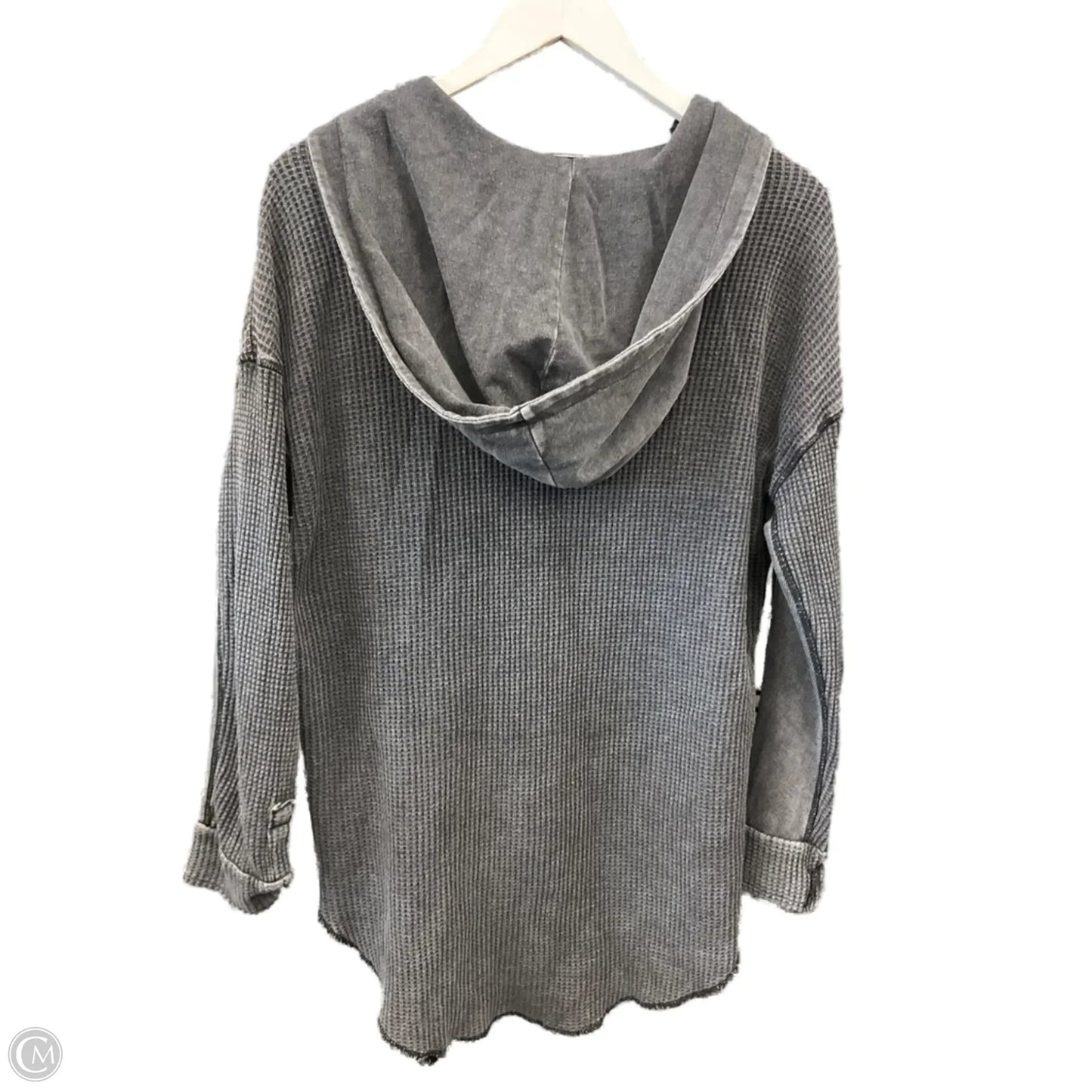 Jacket Shirt By Bke In Grey, Size: Xs