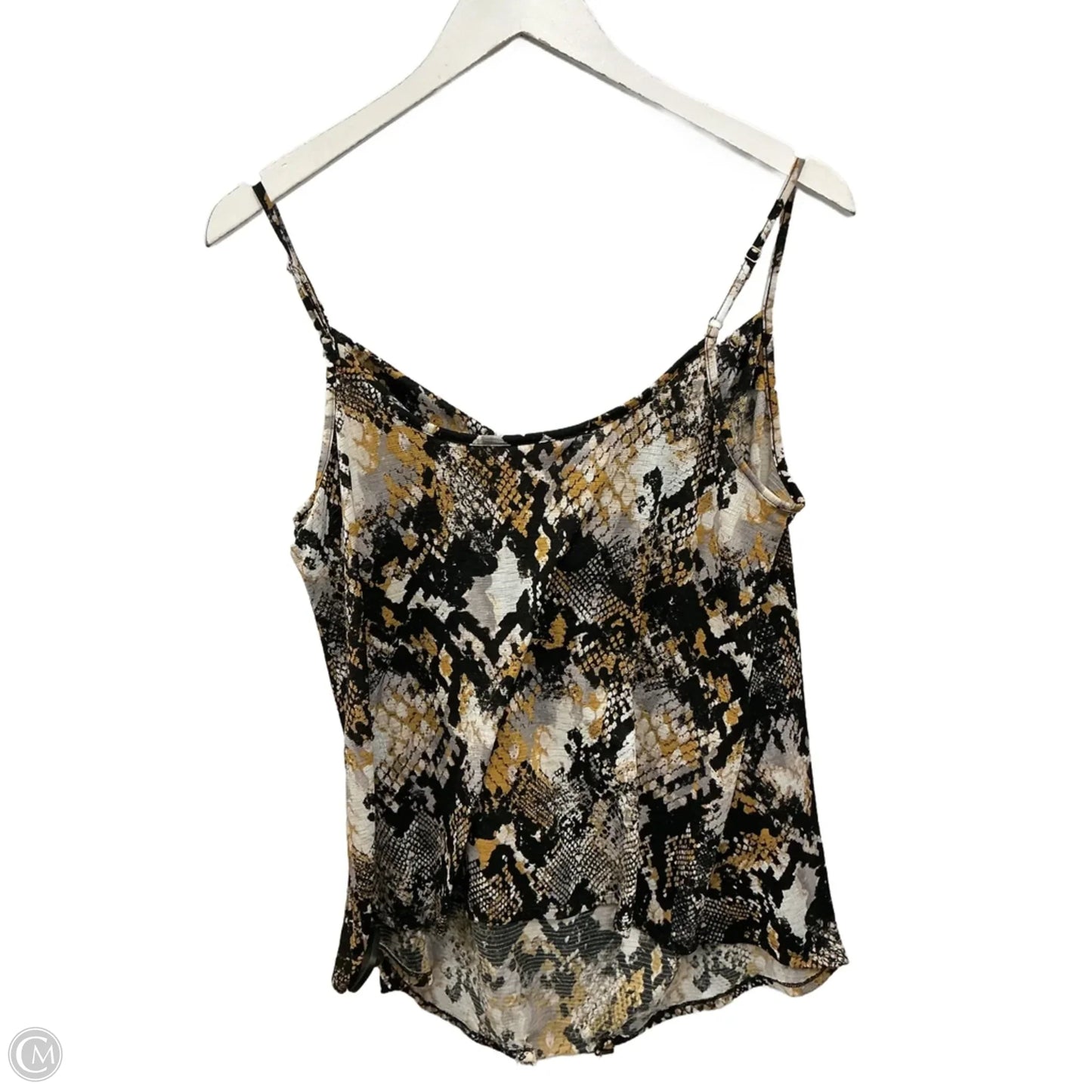 Top Sleeveless By Jennifer Lopez In Black & Gold, Size: M