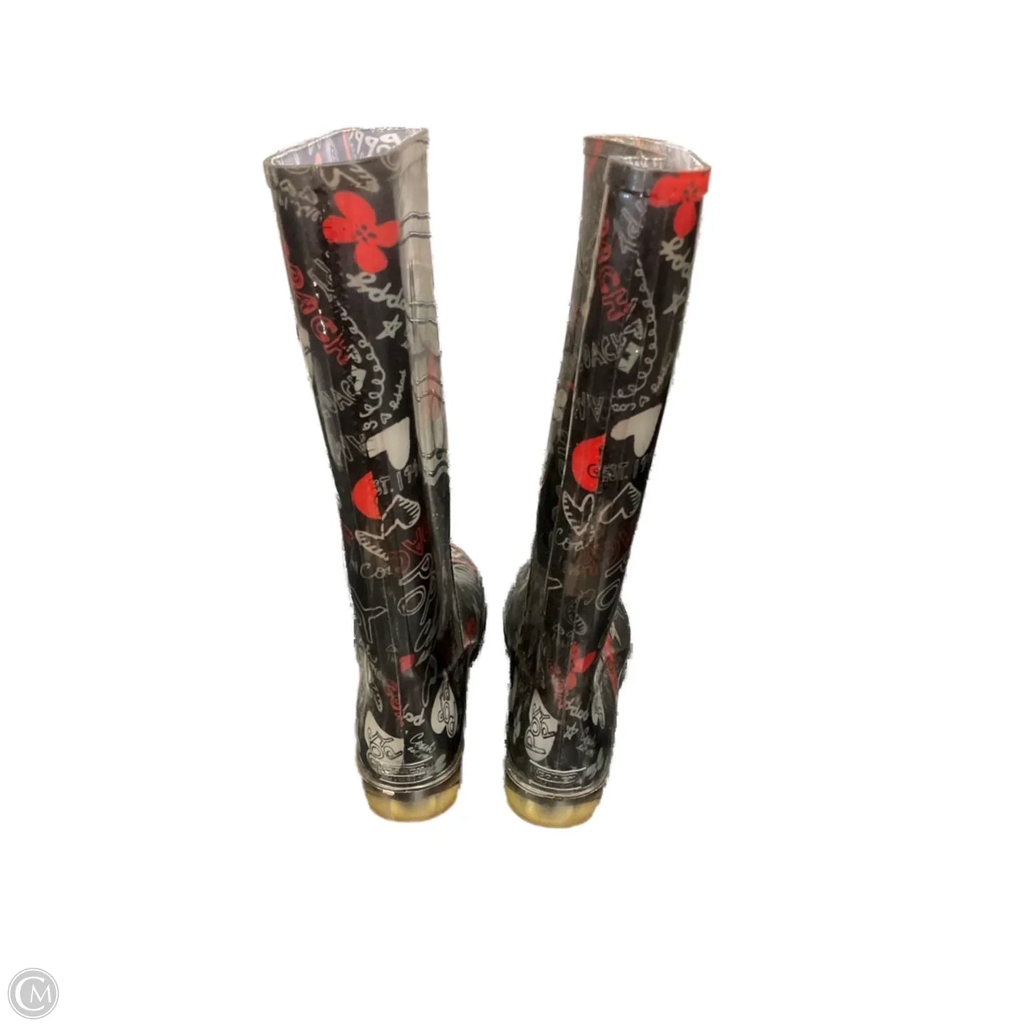 Boots Designer By Coach In Black, Size: 6