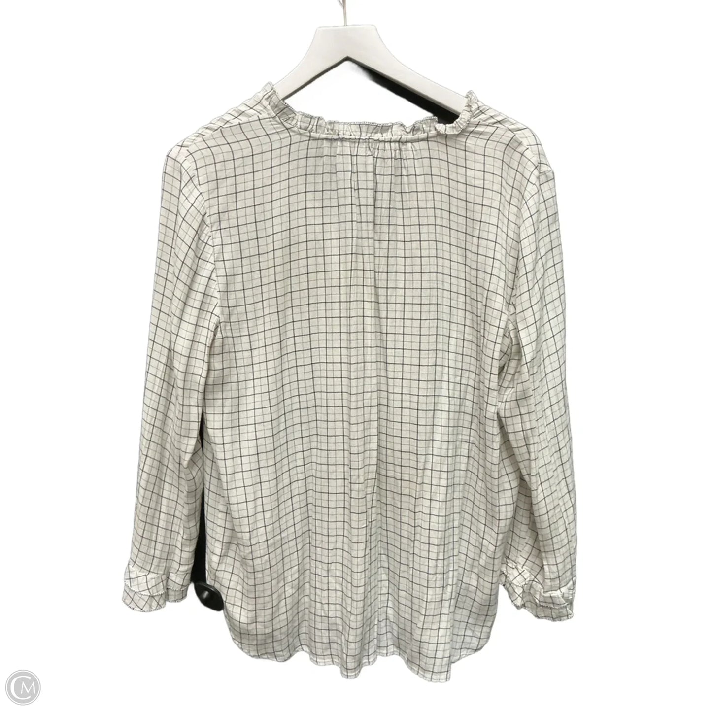 Top Long Sleeve By Loft In White, Size: M
