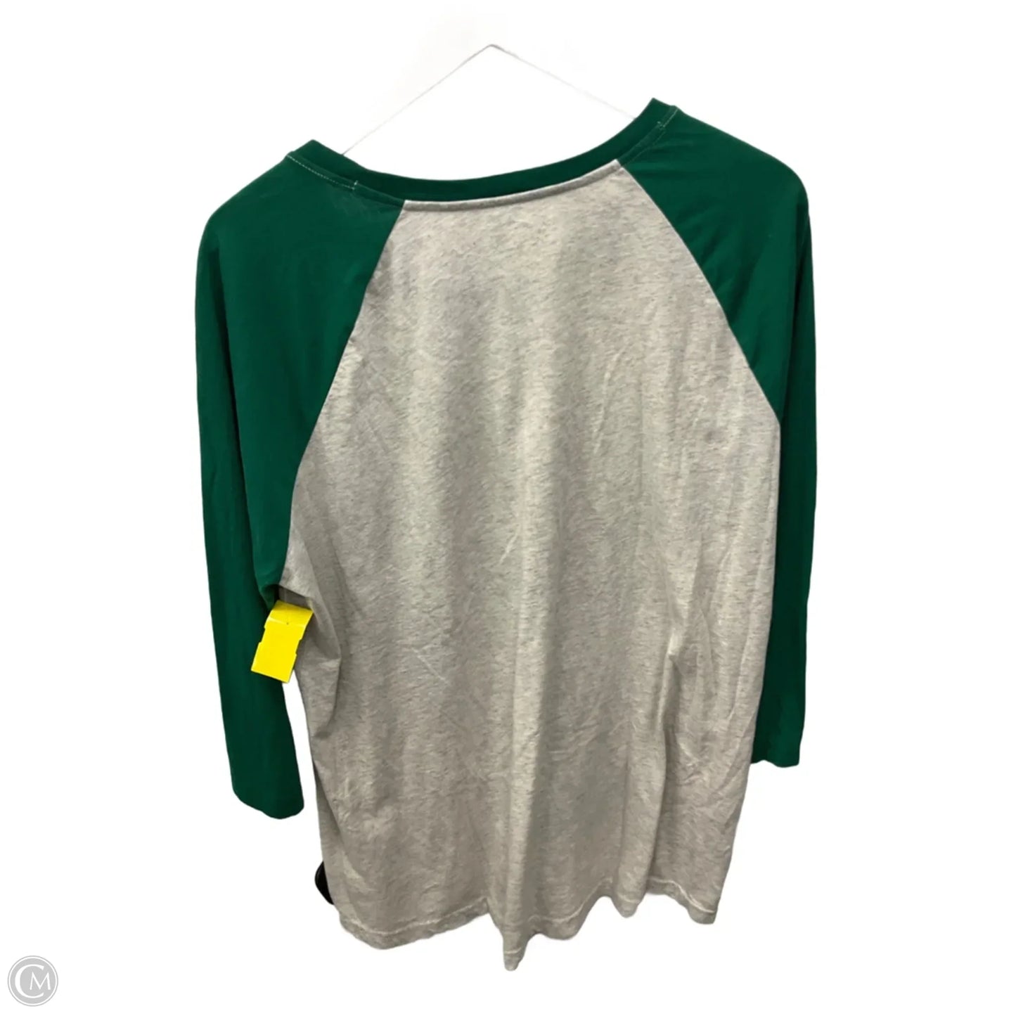 Top Long Sleeve By Natural Reflections In Green & Grey, Size: 1x