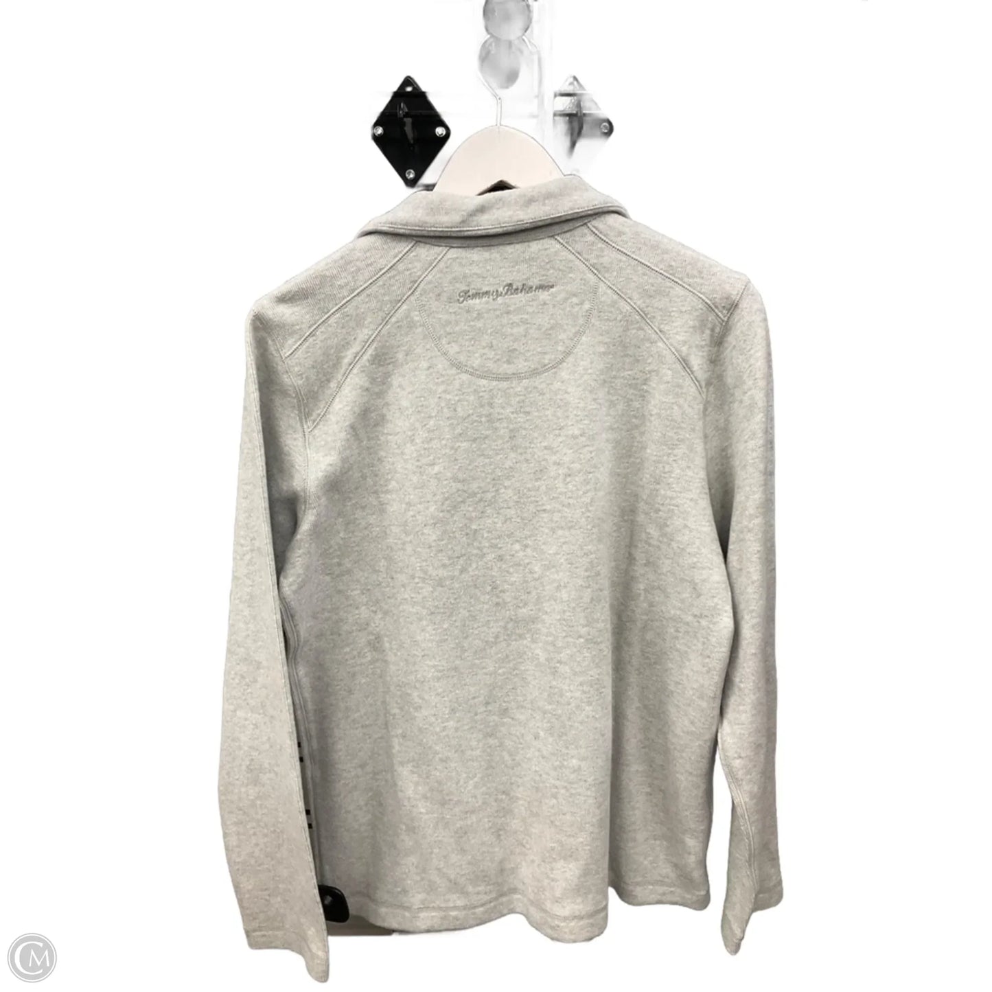 Athletic Top Long Sleeve Collar By Tommy Bahama In Grey, Size: M