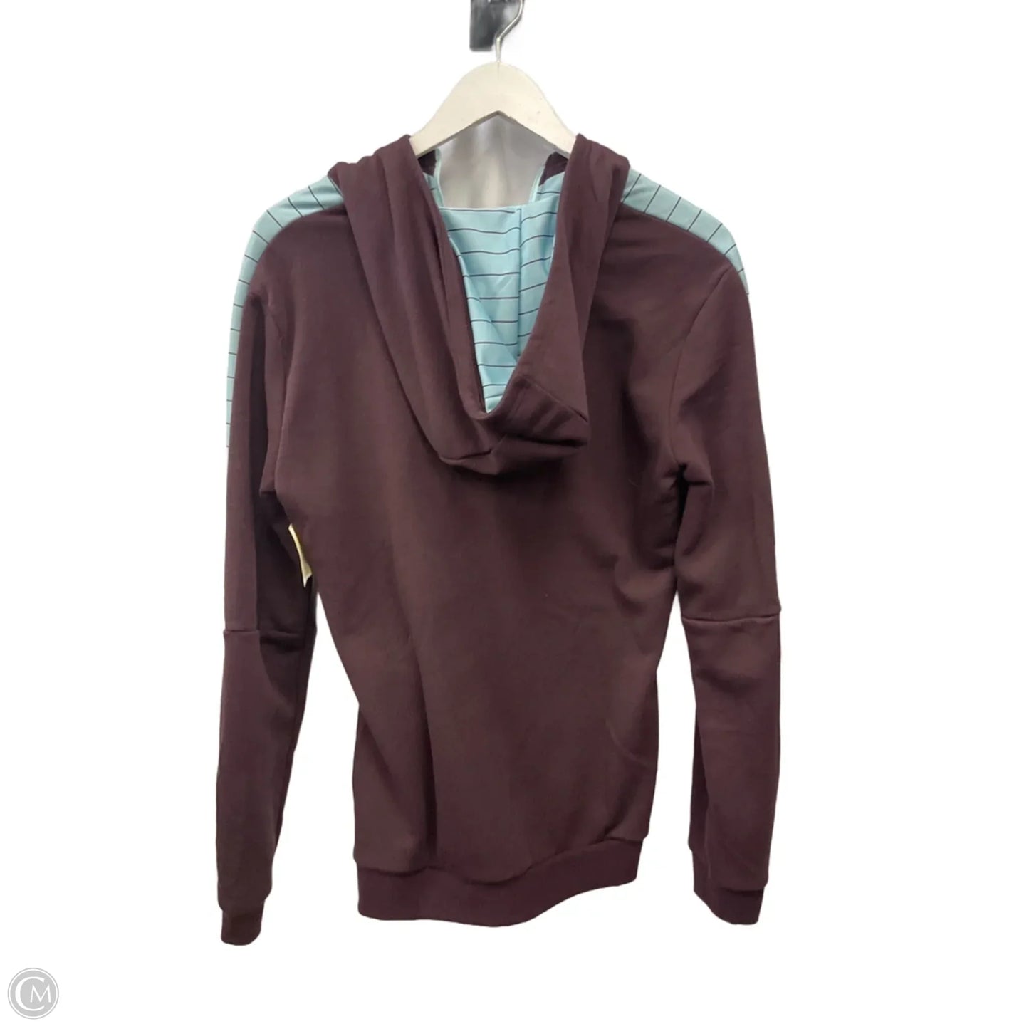 Athletic Top Long Sleeve Hoodie By Adidas In Purple, Size: M