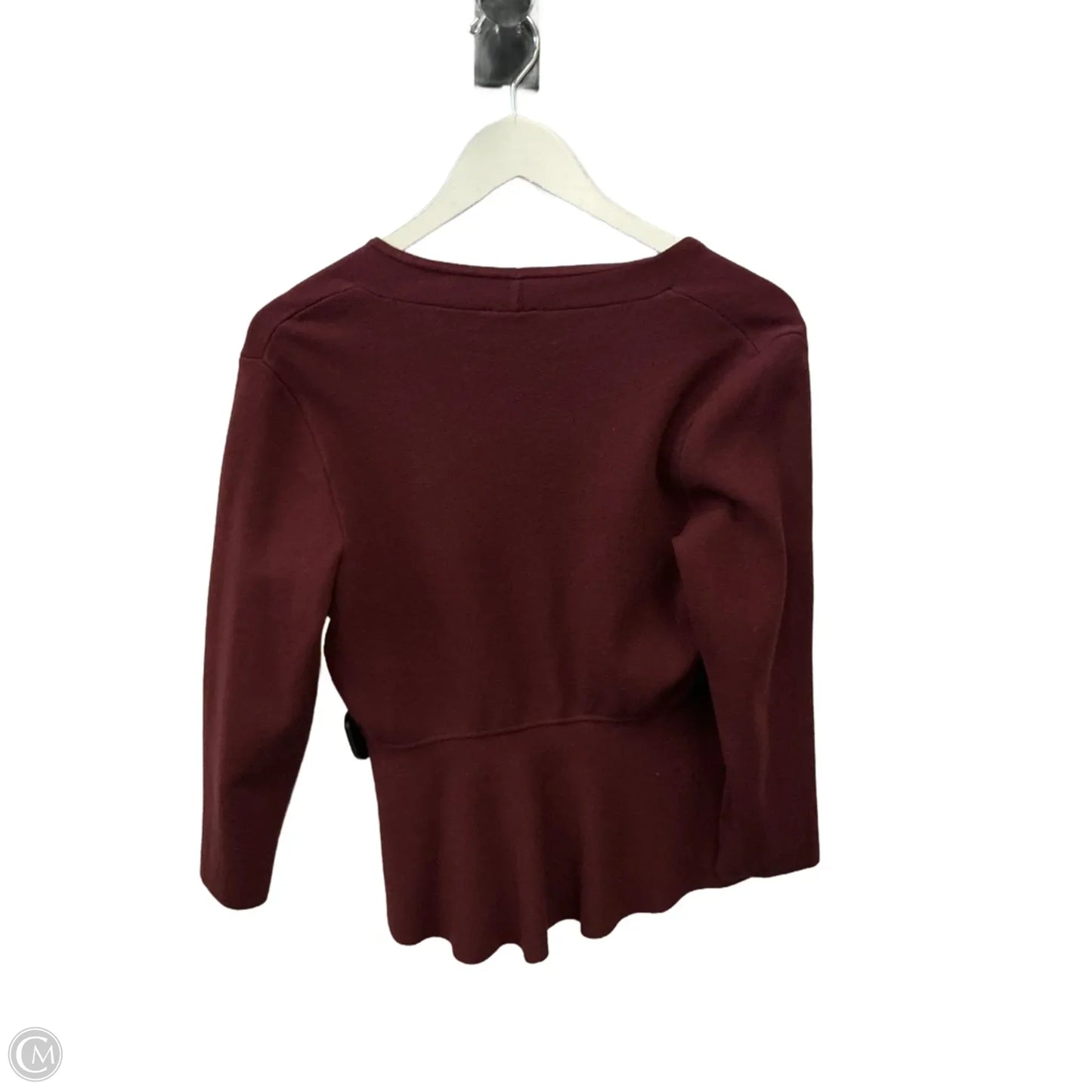 Sweater Cardigan By Ann Taylor In Maroon, Size: M