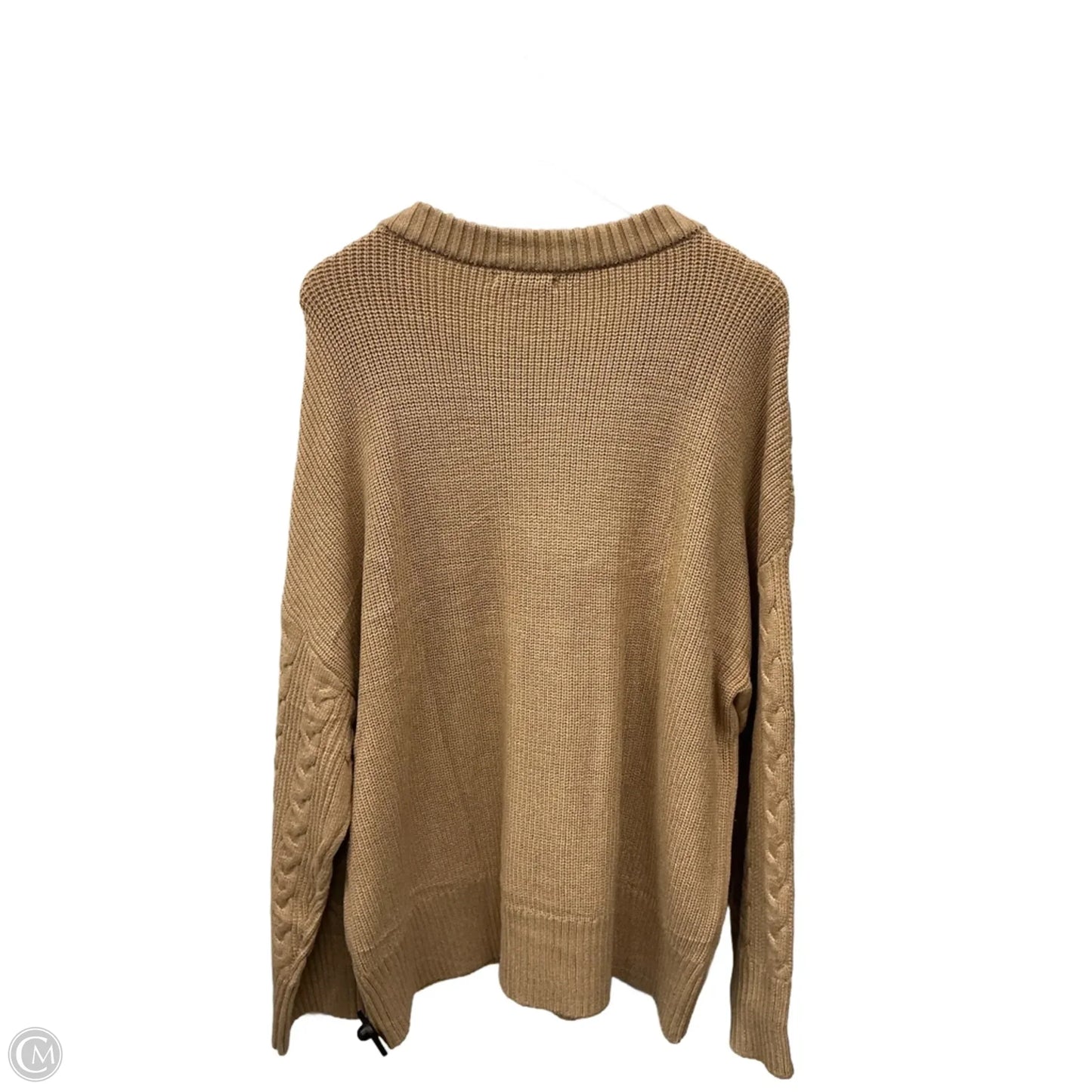Sweater By Clothes Mentor In Tan, Size: Xxl