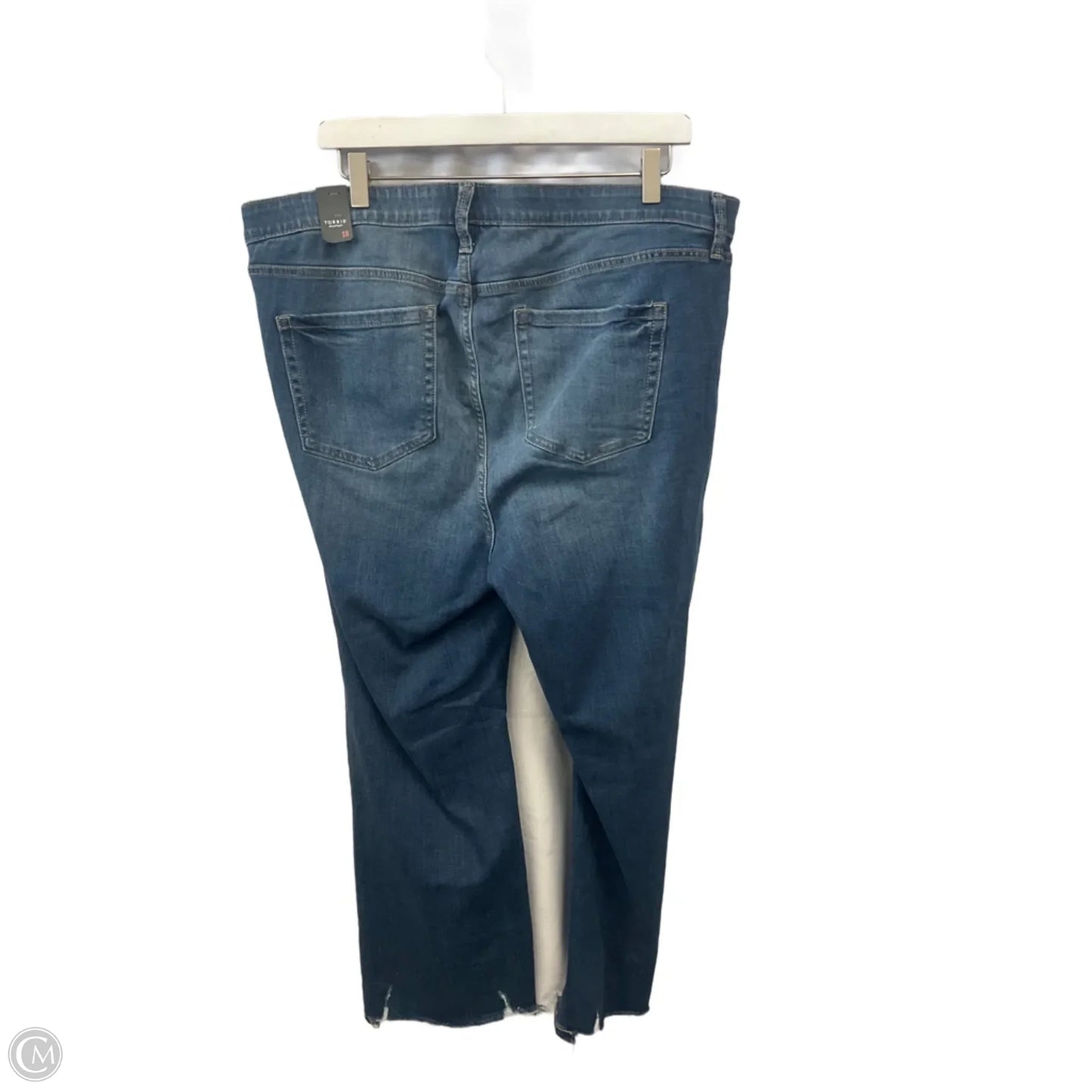 Jeans Straight By Torrid In Blue Denim, Size: 18