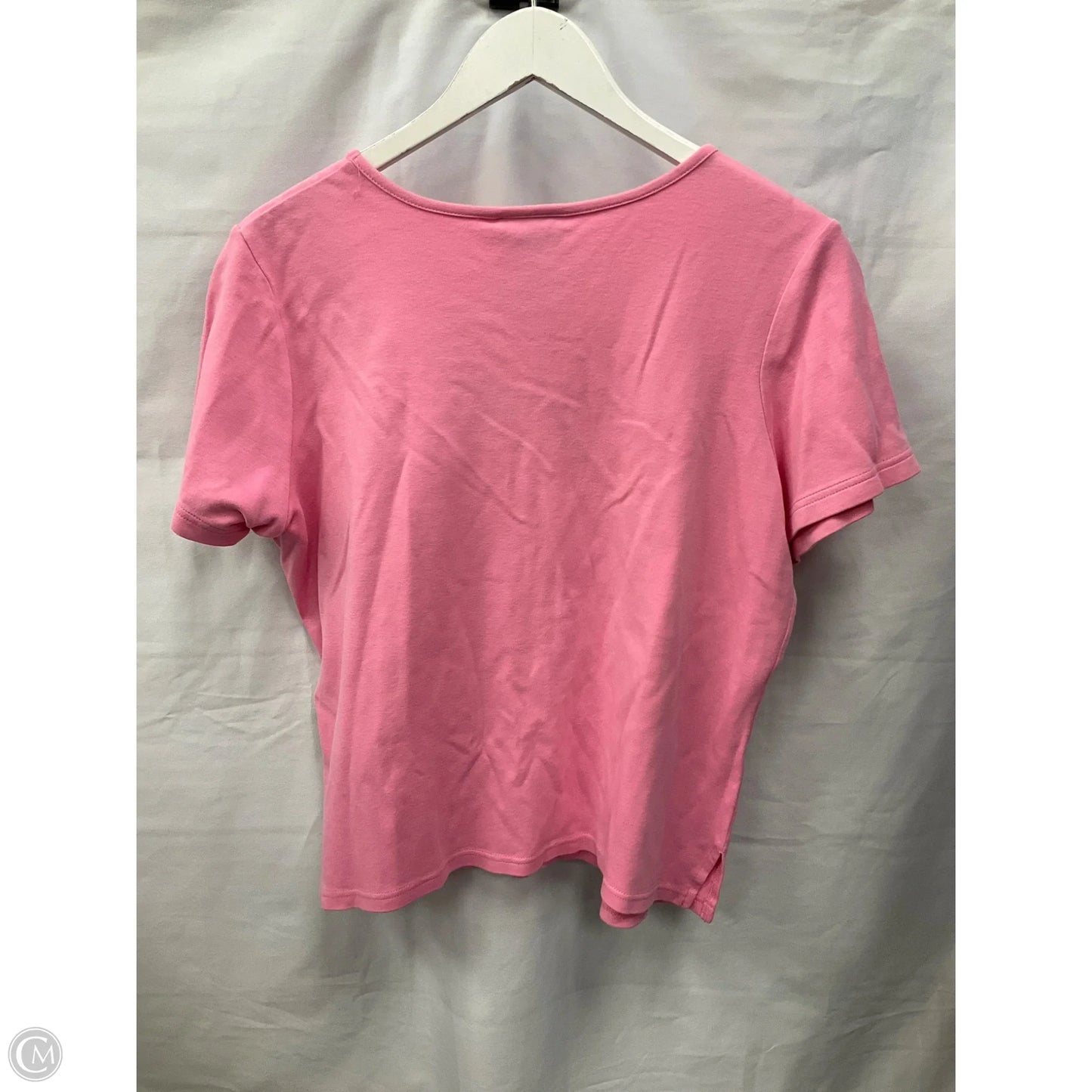 Top Short Sleeve By Quaker Factory In Pink, Size: M