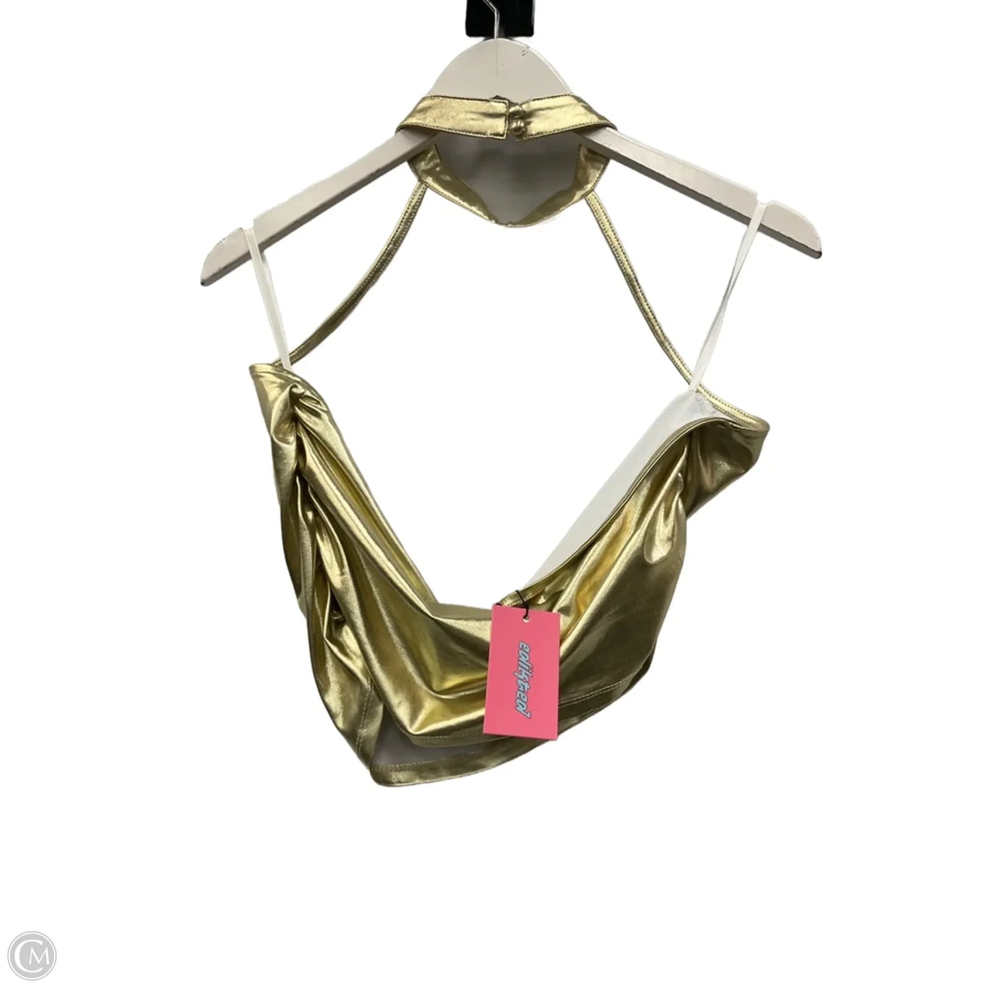 Top Sleeveless By Edikted In Gold, Size: L