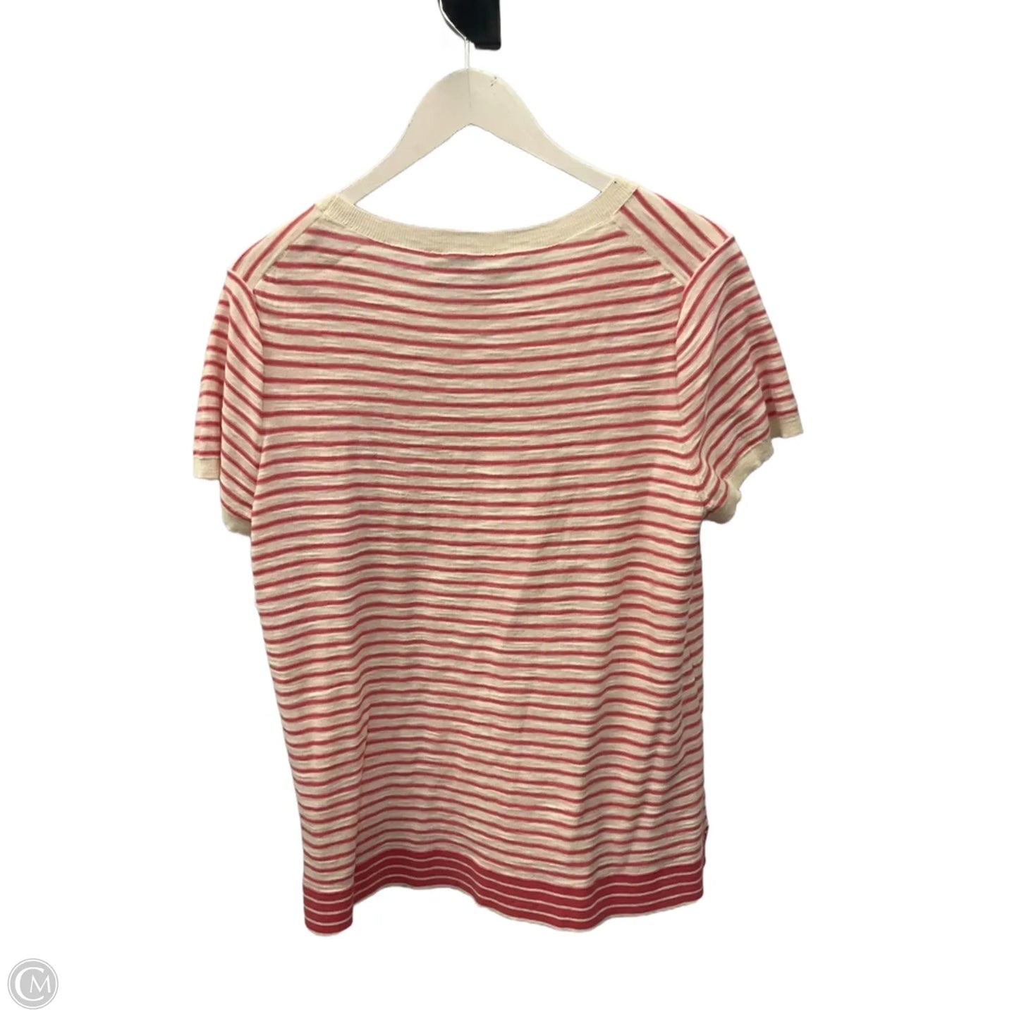 Top Short Sleeve By Loft In Pink, Size: L