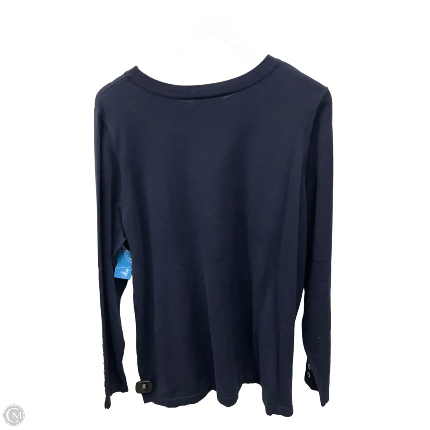 Top Long Sleeve By Belle By Kim Gravel In Navy, Size: Xl
