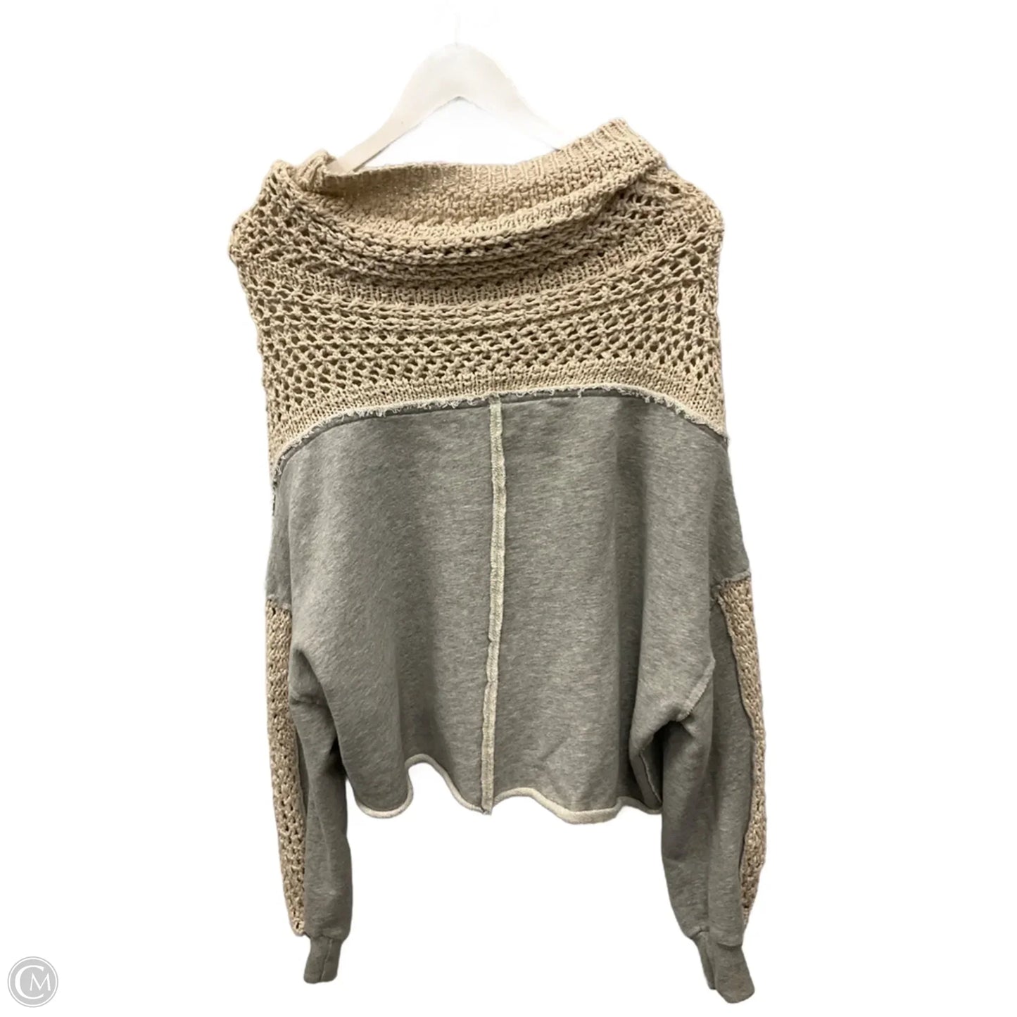 Sweatshirt Collar By Free People In Grey, Size: Xs