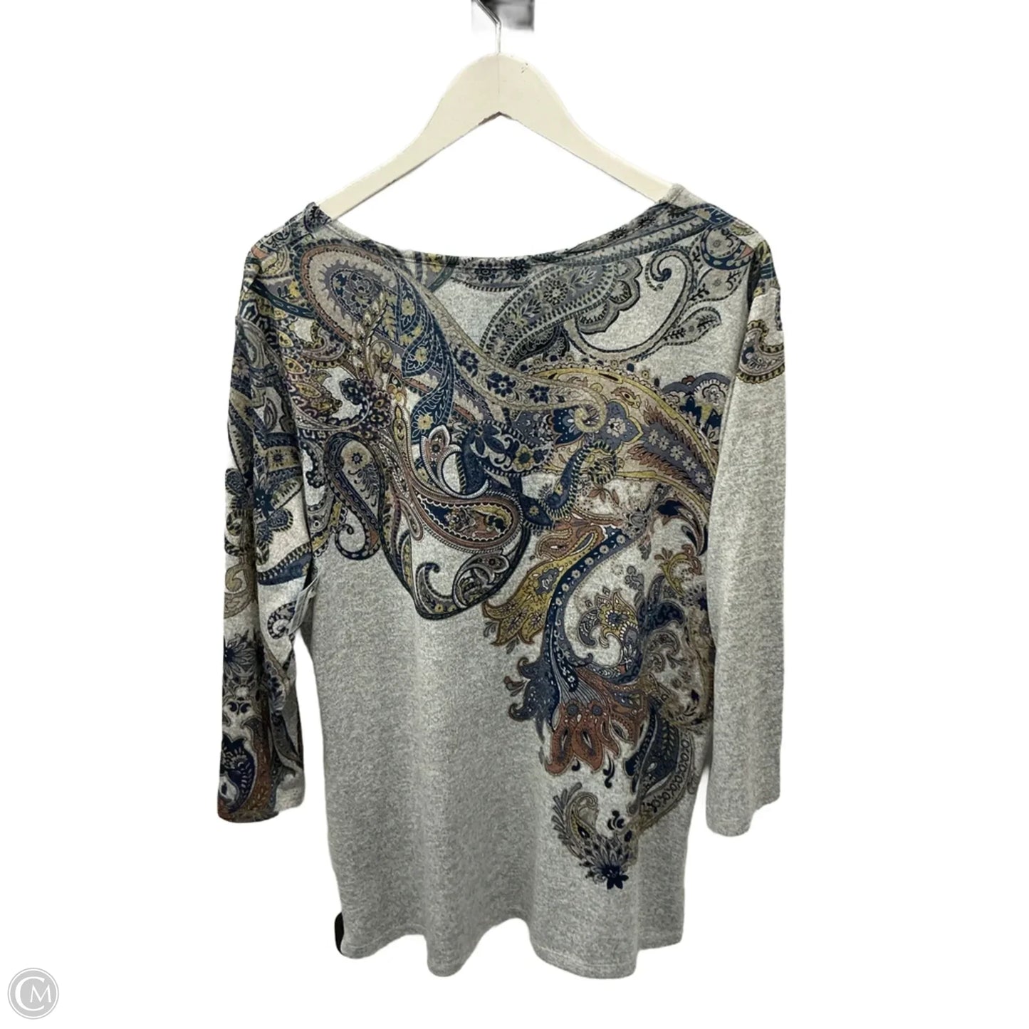 Top Long Sleeve By Christopher And Banks In Grey, Size: Xl