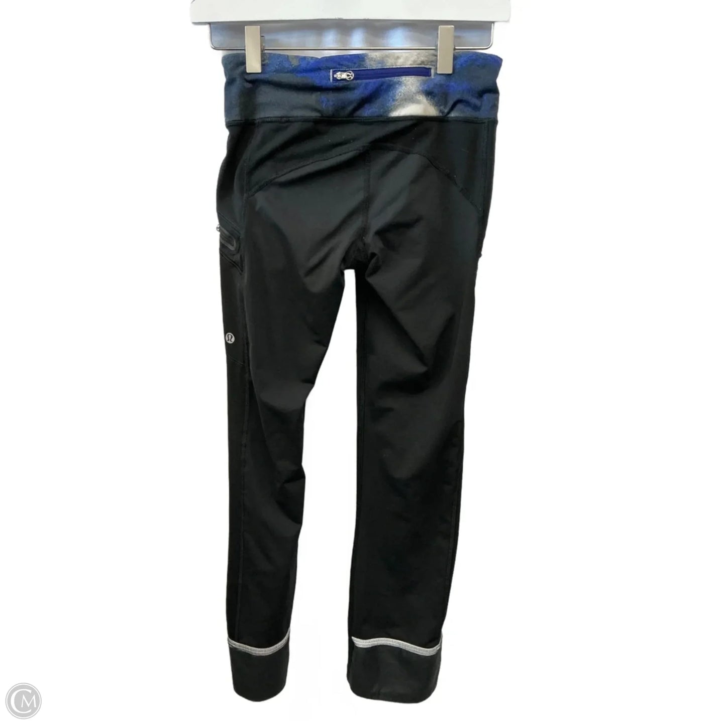 Athletic Leggings By Lululemon In Black & Blue, Size: 4